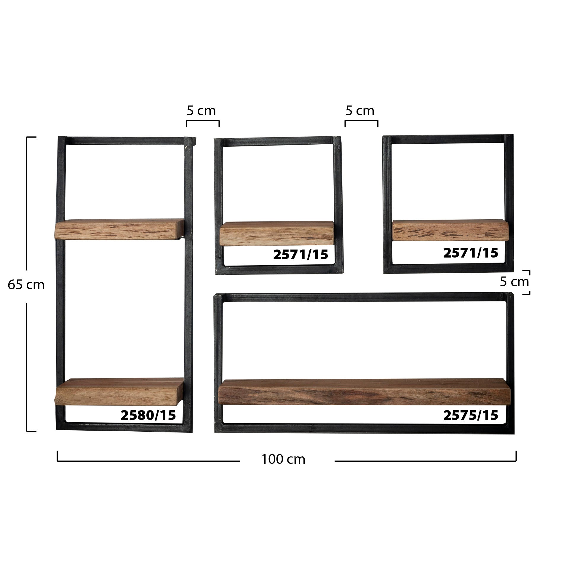 Regal – Novum Pure – Massivholz Akazie natur