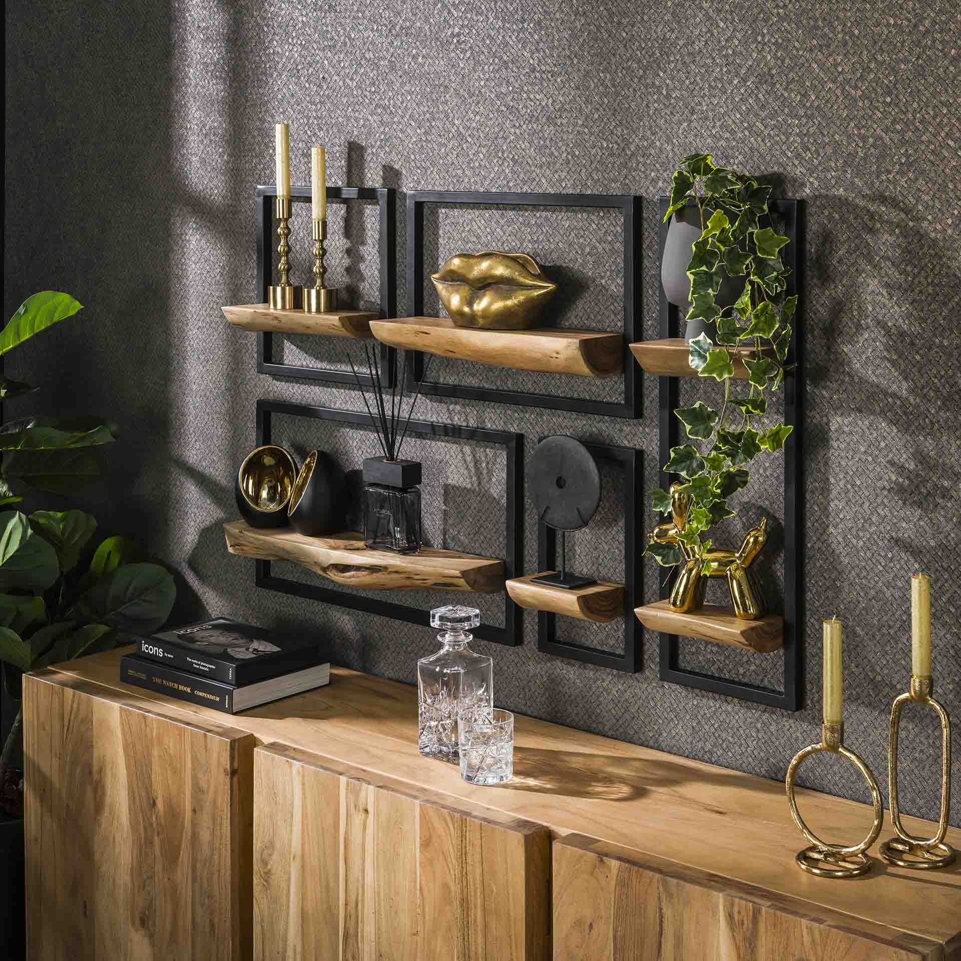 Regal – Serra Classic – Massivholz Akazie natur