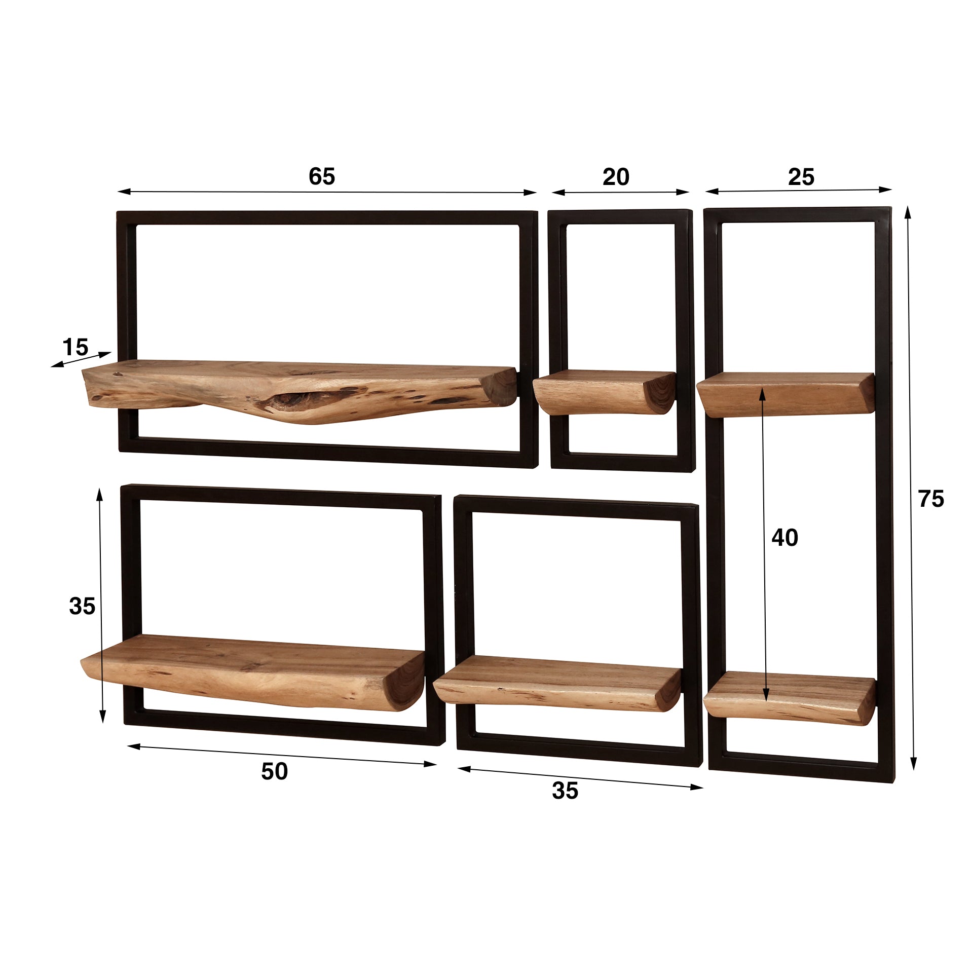 Regal – Serra Classic – Massivholz Akazie natur
