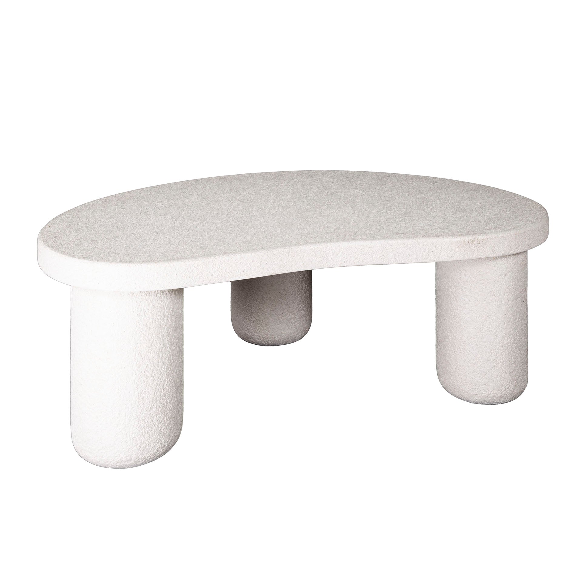 Couchtisch Marbela XL 110x70 cm – organische Form aus Marmorverbund, moderner Designer-Tisch in Steinoptik, 38 cm Höhe