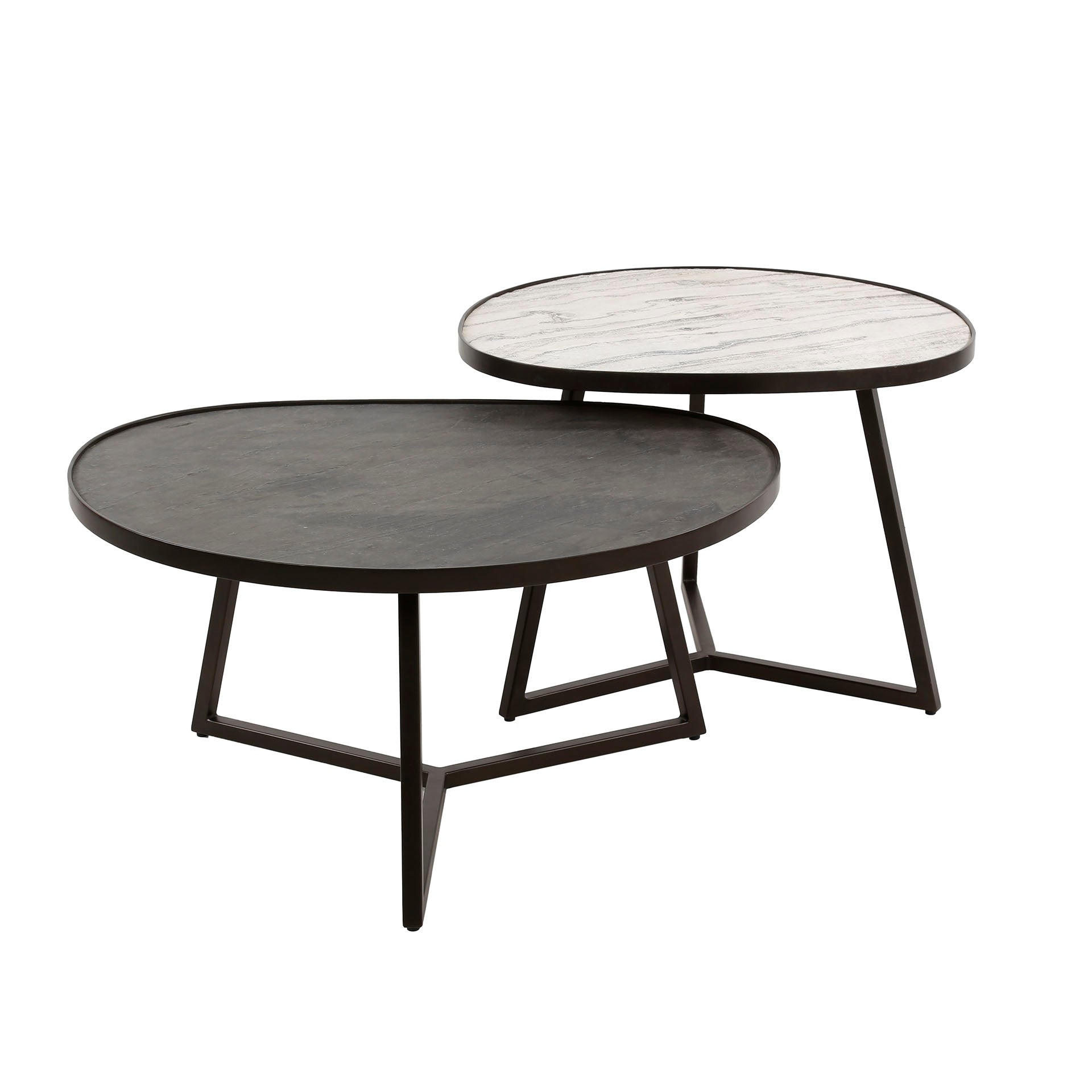 Couchtisch set/2 slate Dreieck / Shiefer
