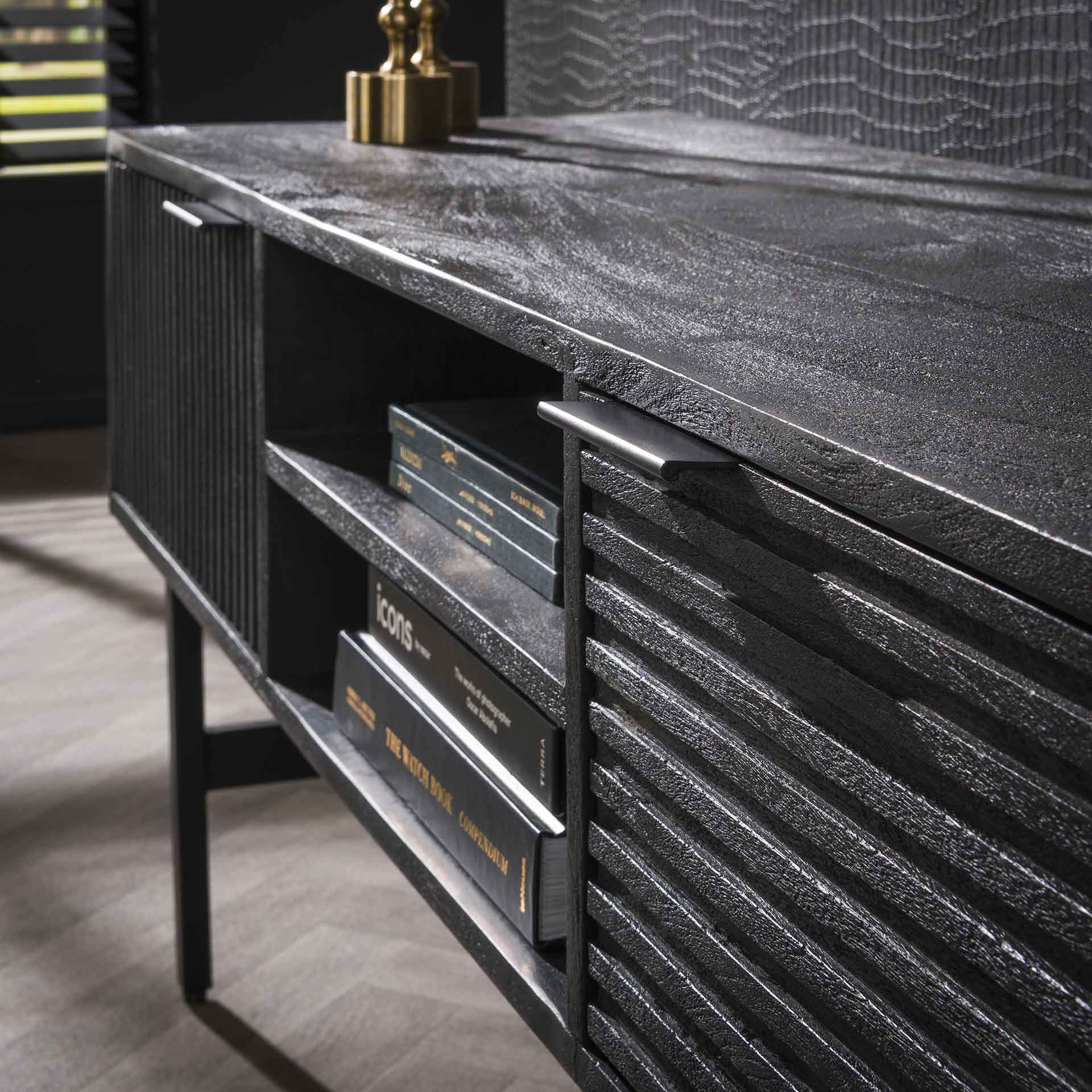 Wohnaccessoire – Helio Loft – Massivholz Mango schwarz