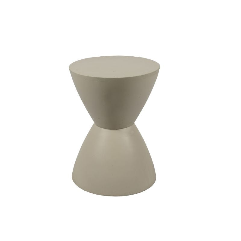 Beistelltisch Abbey Grün – runder Mangoholz-Tisch 33×45 cm, stilvolles Design für Wohnzimmer & Lounge