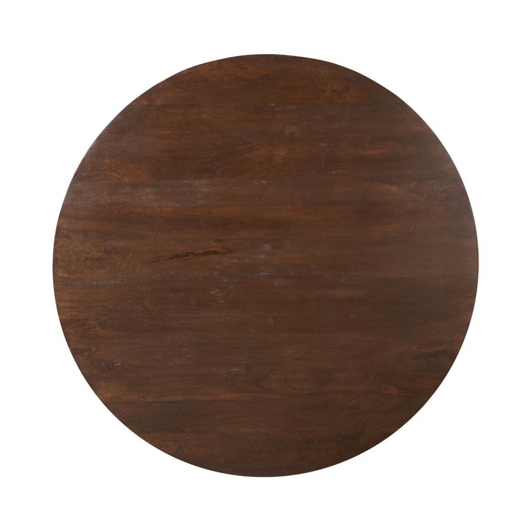 Esstisch Mandy–massives Mangoholz in Braun und Sandfarben, Rund 150 cm