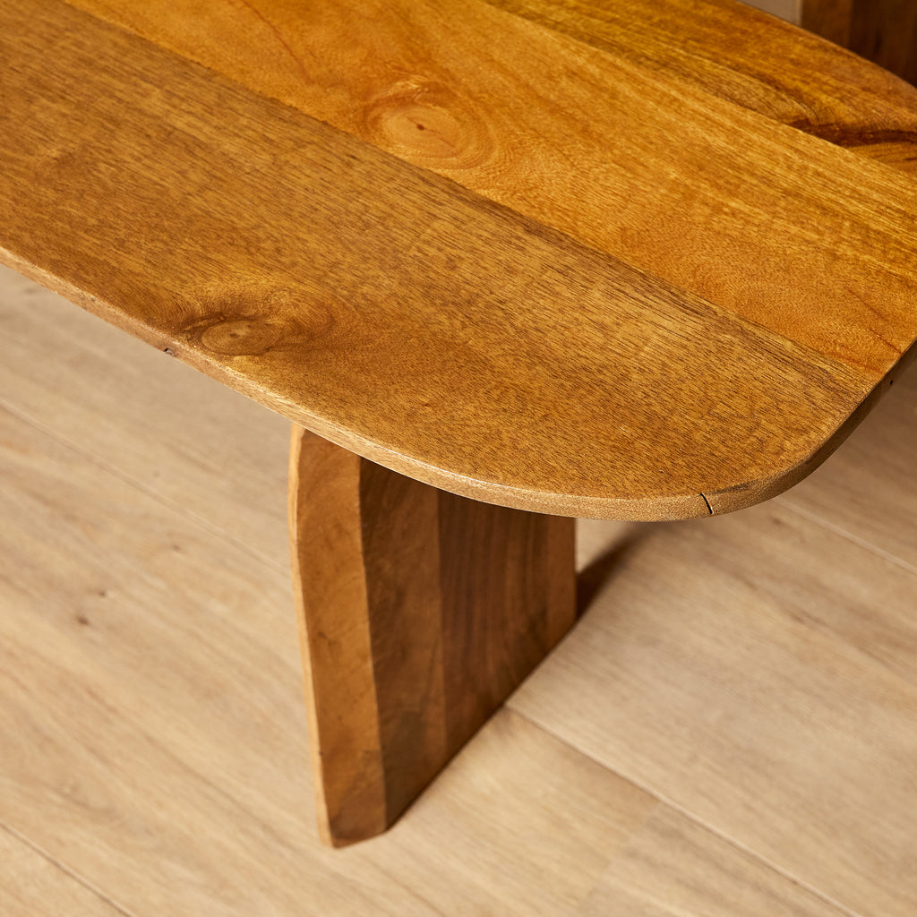 Esszimmerbank TeyTey 280x38x45 cm – Massives Mangoholz, robuste Sitzbank mit 6 cm starker Sitzfläche