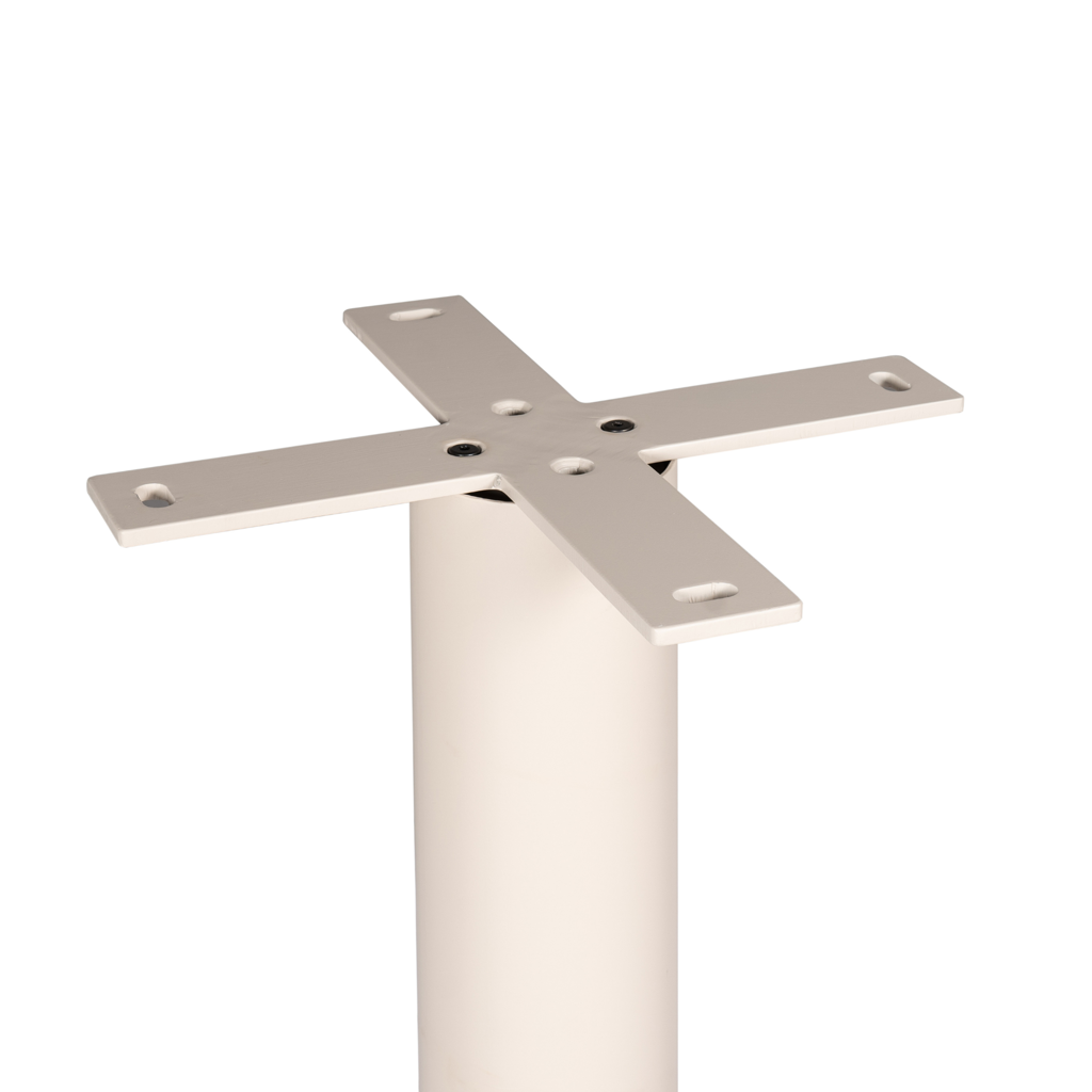 Säulen-Tischgestell Sand – Metallfuß für runde Tischplatten Ø110–140 cm, 70×70×73 cm