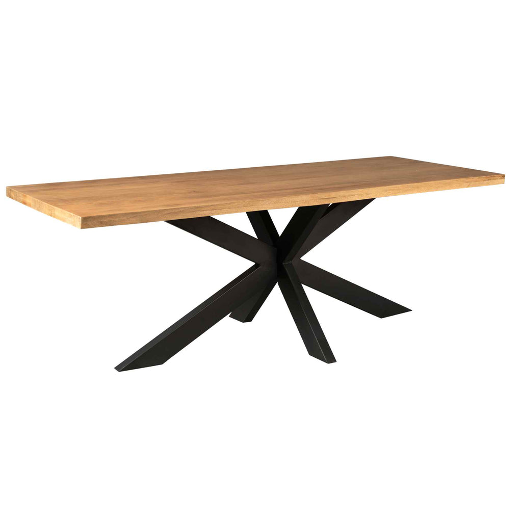 Esstisch Delta Natur – massives Mangoholz, Rechteckig, 300x100x76 cm