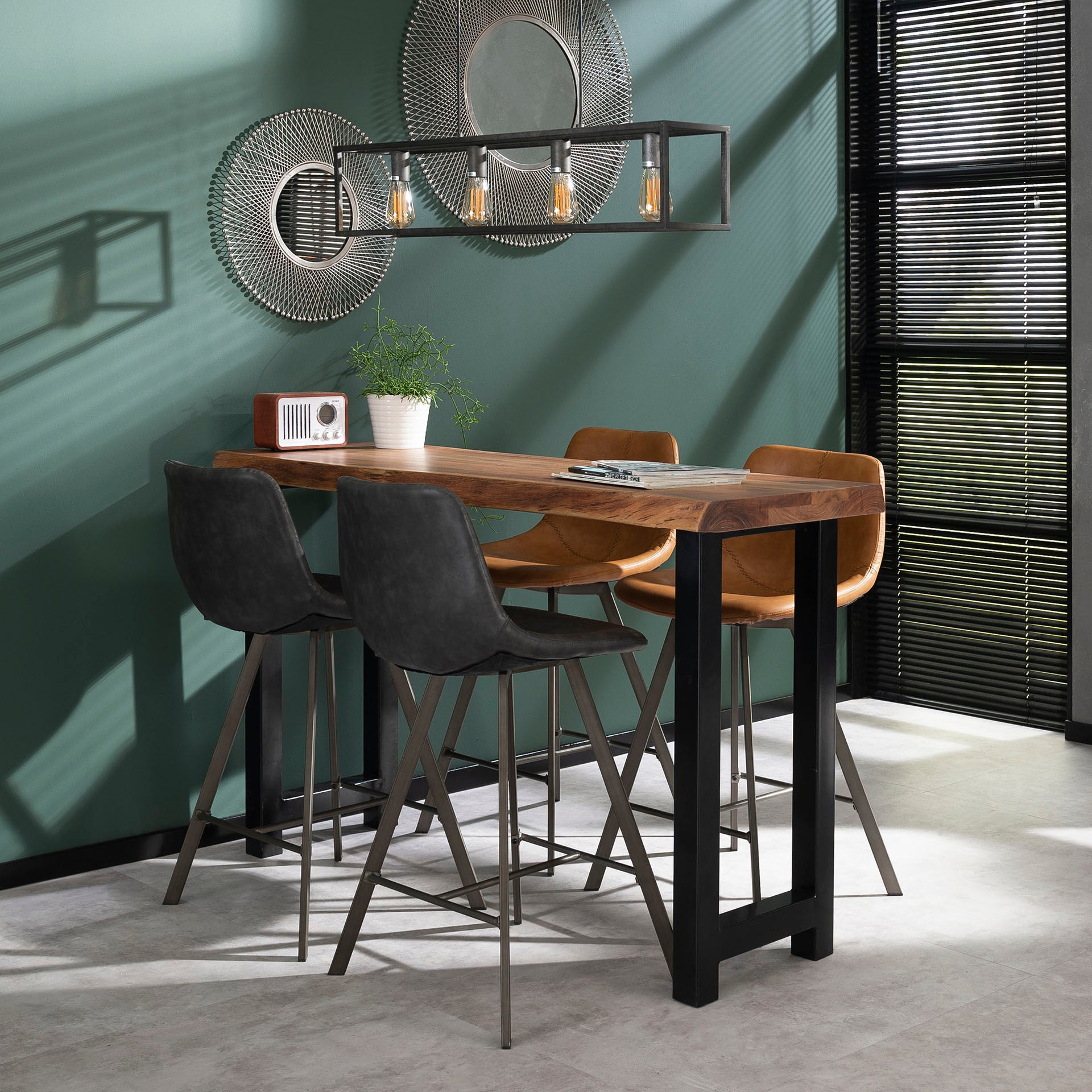 Stuhl – Forma Stone – Saddle PU cowhide braun