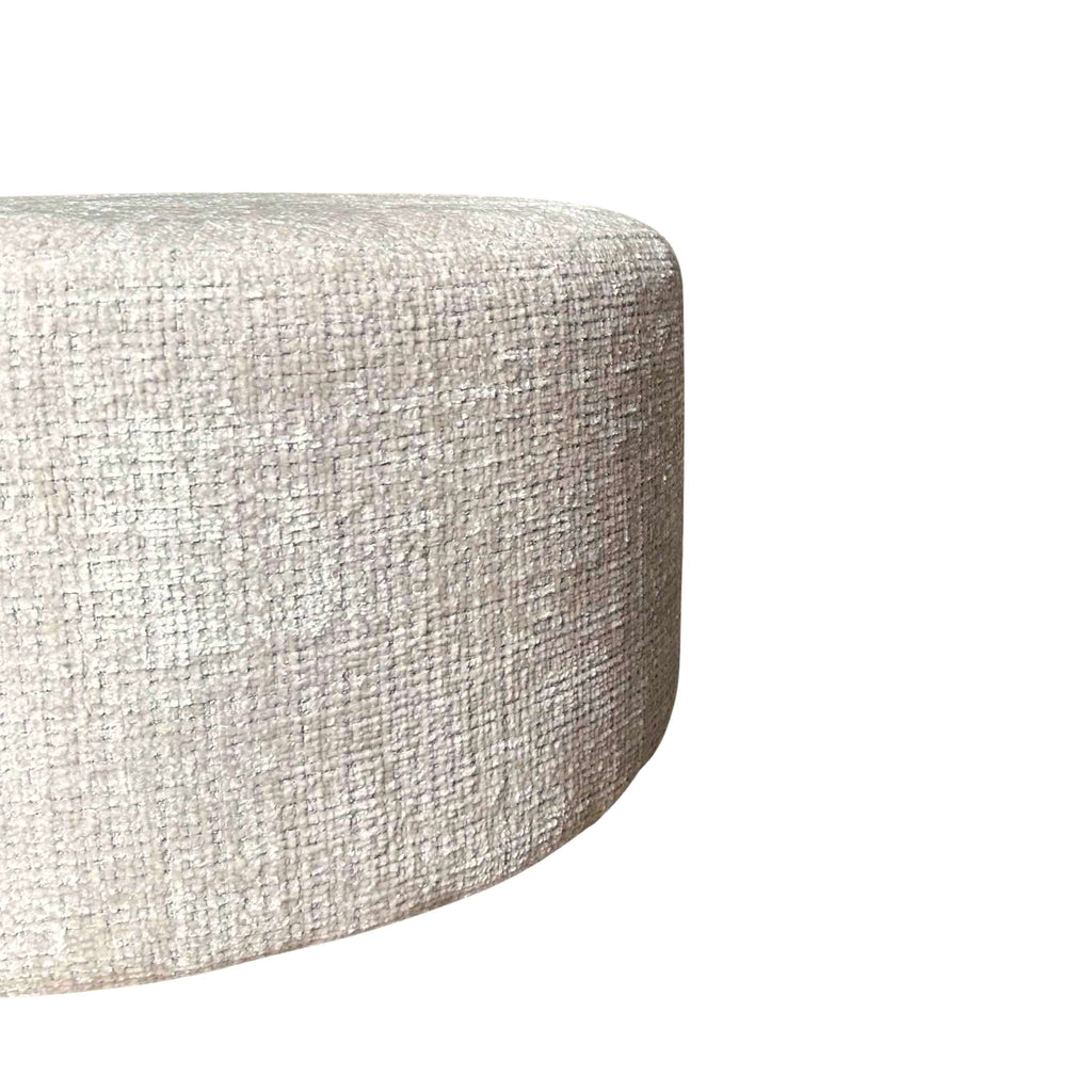 Runder Hocker MeinLieblingsplatz Beige – Pouf 60×32×60 cm, vielseitig als Sitzhocker, Fußhocker & Deko-Element