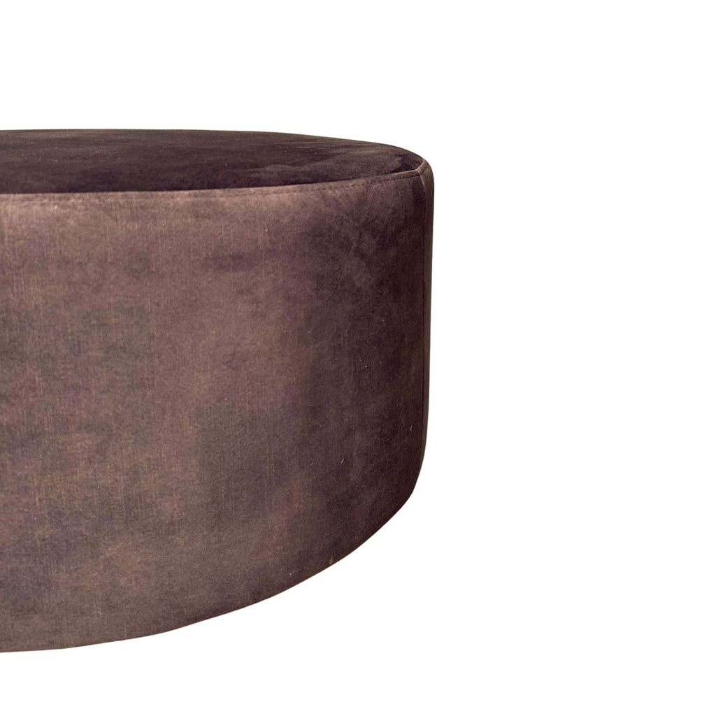 Runder Hocker Braun Samt Ø60 cm – Sitzhocker & Fußbank von MeinLieblingsplatz