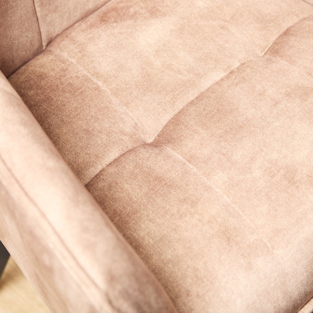 Esszimmerstuhl Martina Taupe – Samt & schwarzes Metall, 63×63×79 cm, elegantes Design mit Armlehne für luxuriösen Sitzkomfort