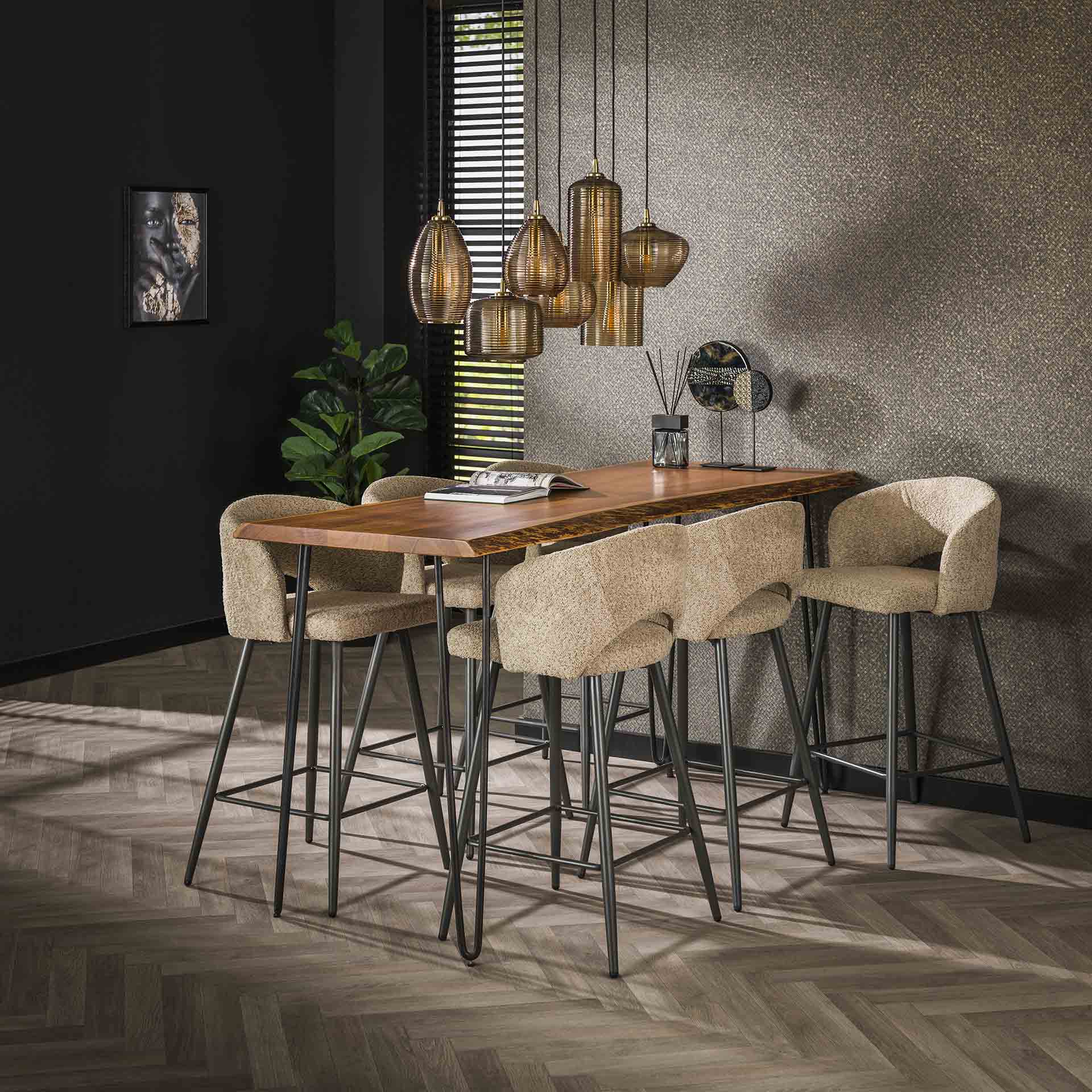 Stuhl – Avento Noir – Boucle sandfarbe
