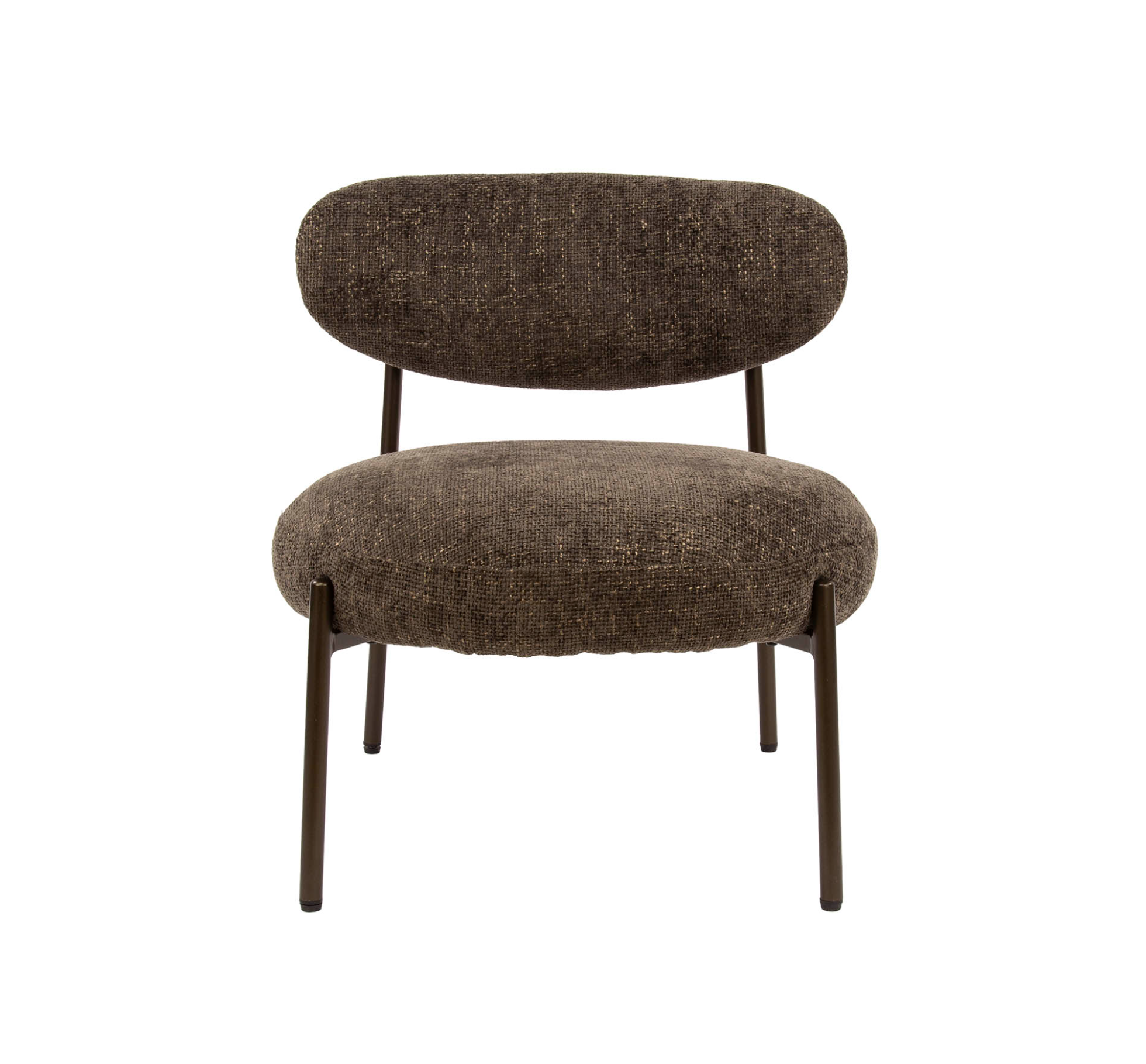 Sessel Calero Sand – bequemer Polstersessel mit bronzefarbenem Gestell & Taschenfederung, 62 x 67 x 71 cm