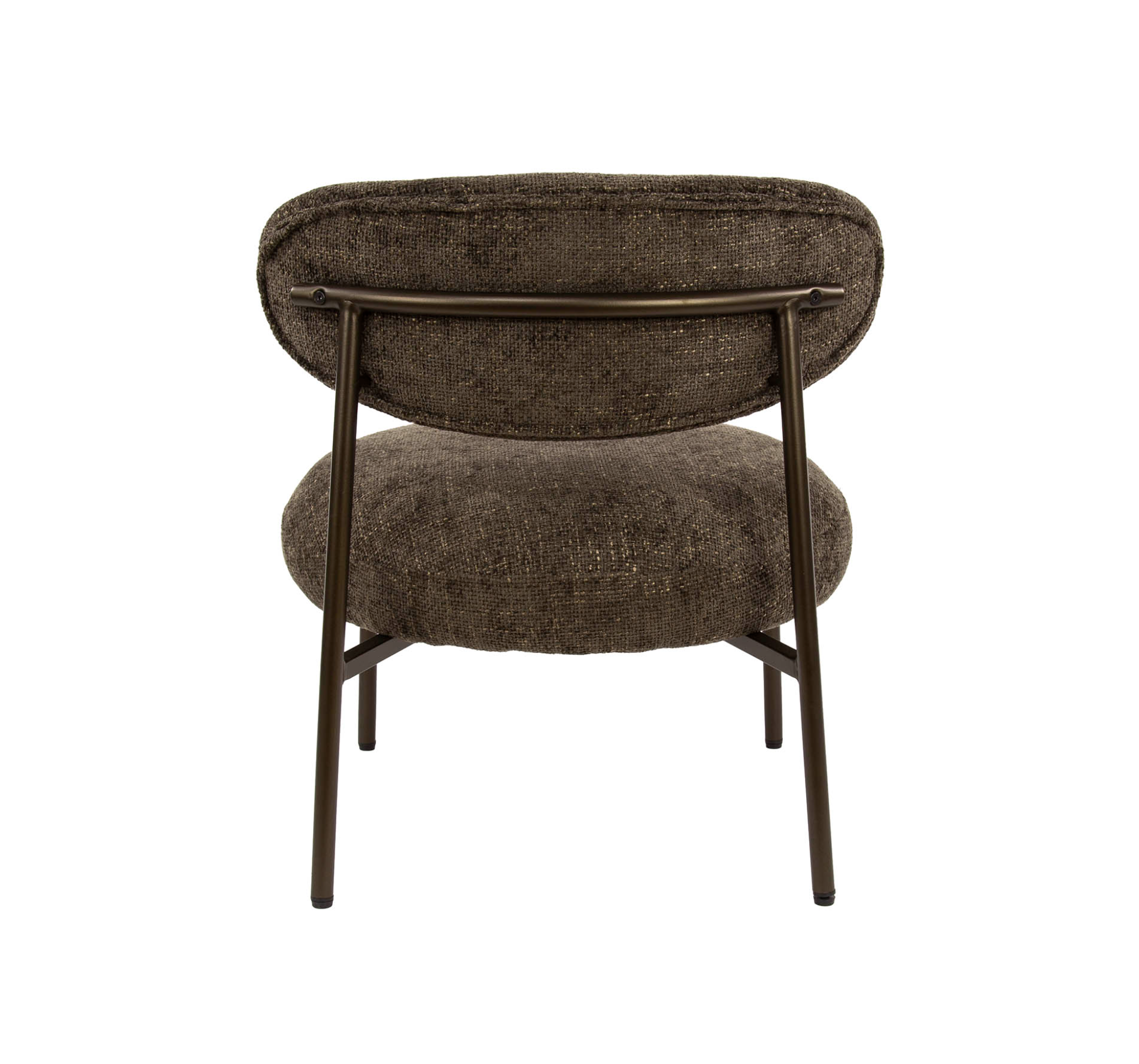 Sessel Calero Sand – bequemer Polstersessel mit bronzefarbenem Gestell & Taschenfederung, 62 x 67 x 71 cm