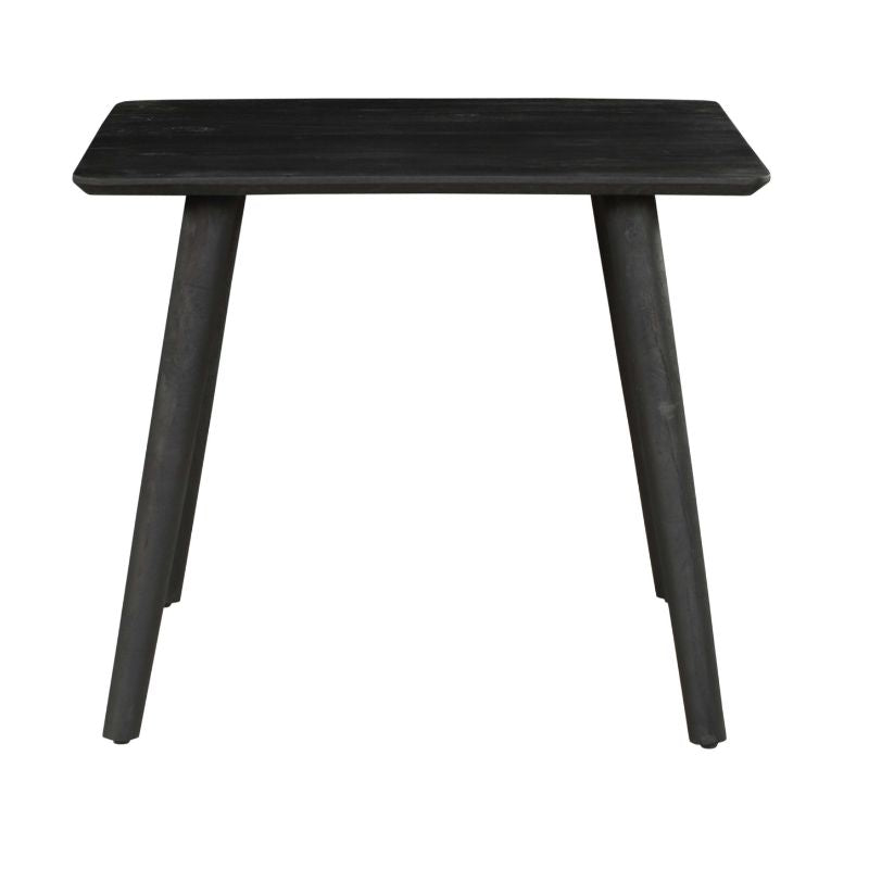 Esstisch Raven – Mangoholz mit schwarzen Designelementen, 90x90x76 cm