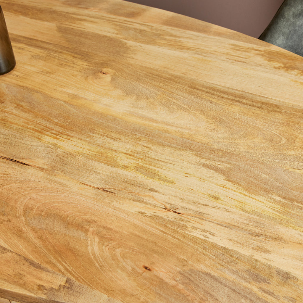 Esstisch Delta Natur – Massives Mangoholz, Oval 210x100x76 cm