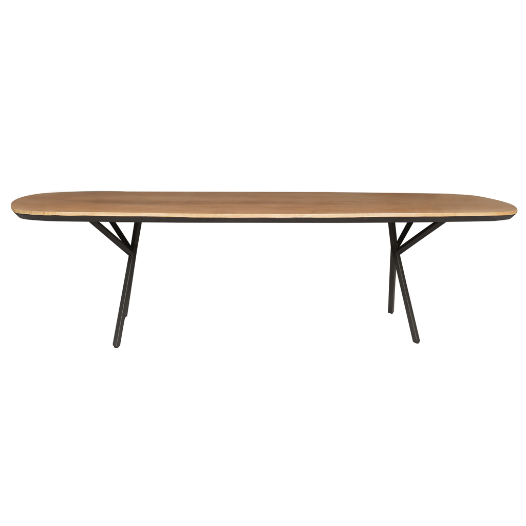 Esstisch Rois 200x100 cm, Natur – Massives Mangoholz, natürlicher Look & gemütliches Design