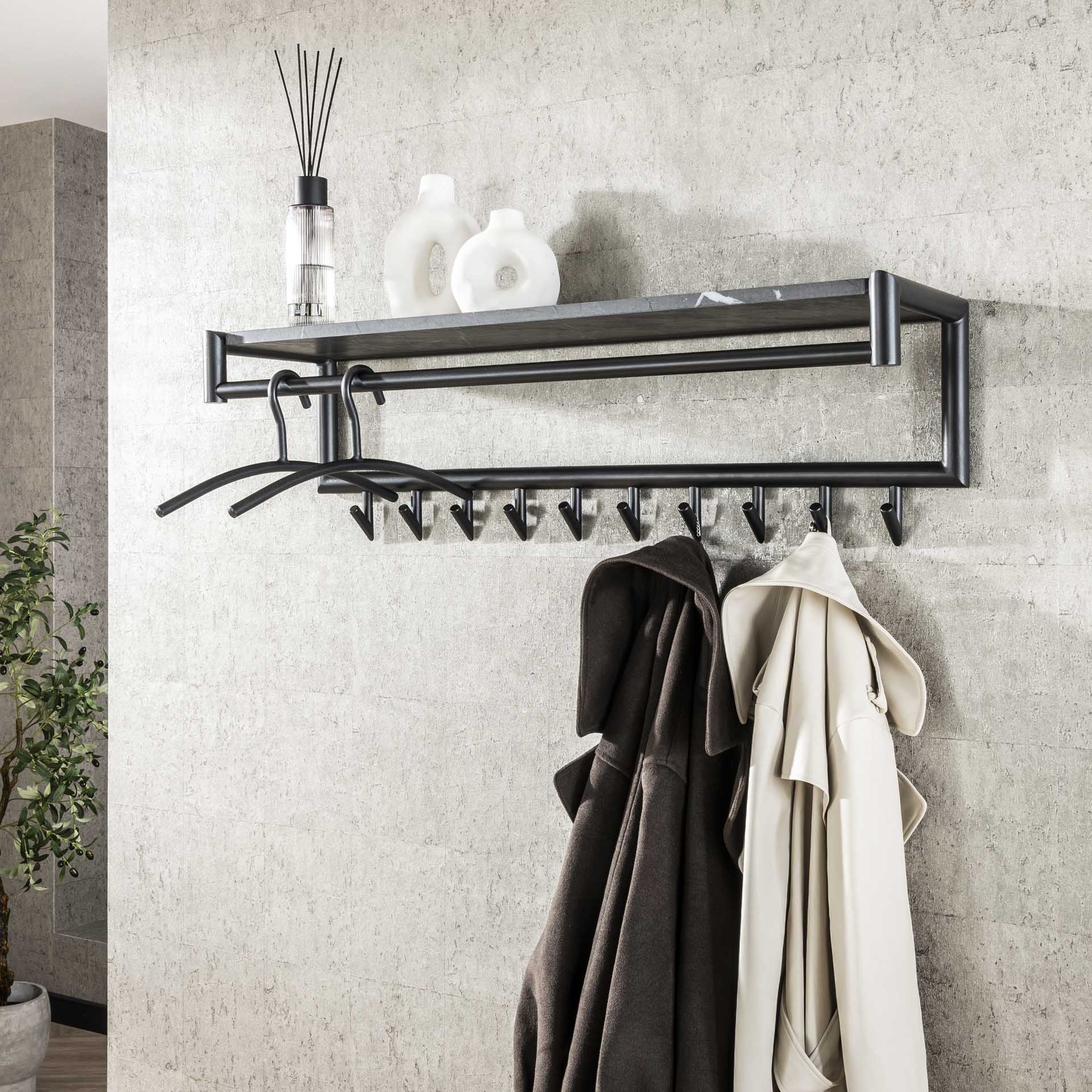 Garderobe – Linea Vista – 3D Schwarz braun