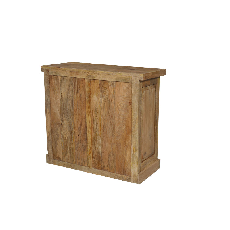Sideboard Nizza 100x45x90 cm – Mangoholz Kommode mit Schubladen & Tür im modernen Design