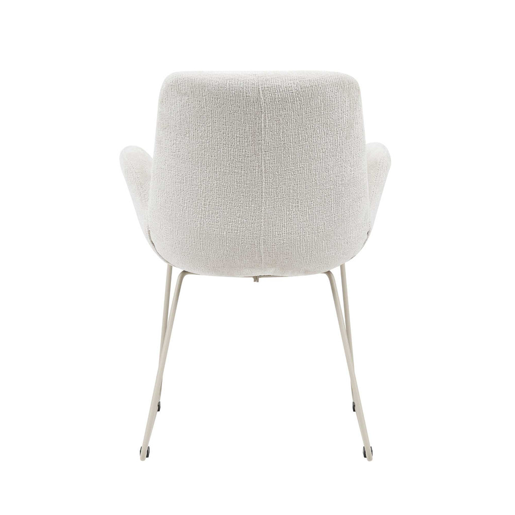 Esszimmerstuhl Evan Sand – Polsterstuhl aus Stoff mit hellem Gestell, 60×83×63 cm, eleganter Komfortstuhl im modernen Design