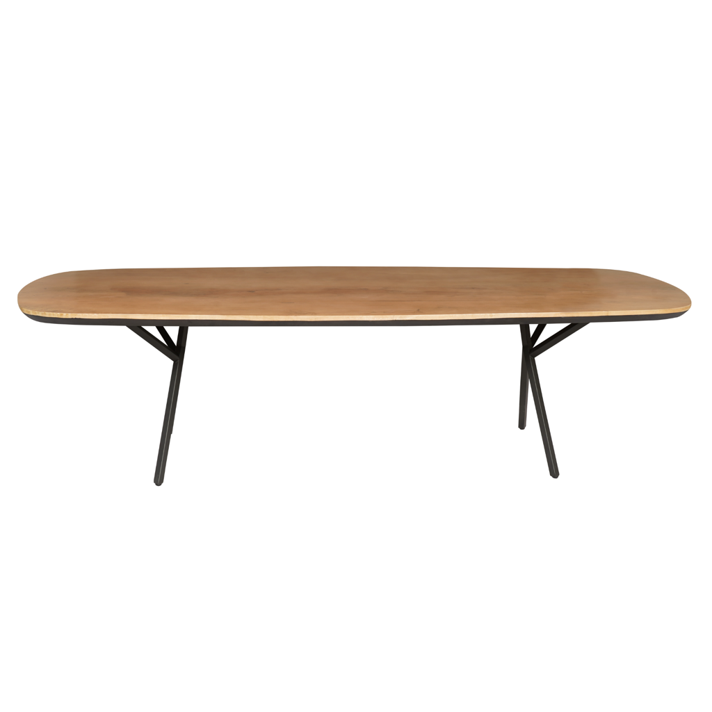 Esstisch Rois 200x100 cm, Natur – Massives Mangoholz, natürlicher Look & gemütliches Design