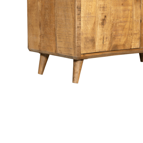 Schrank Raven – Mangoholz mit Designelementen, 1 Schublade & 2 Türen, 100 x 45 x 115 cm