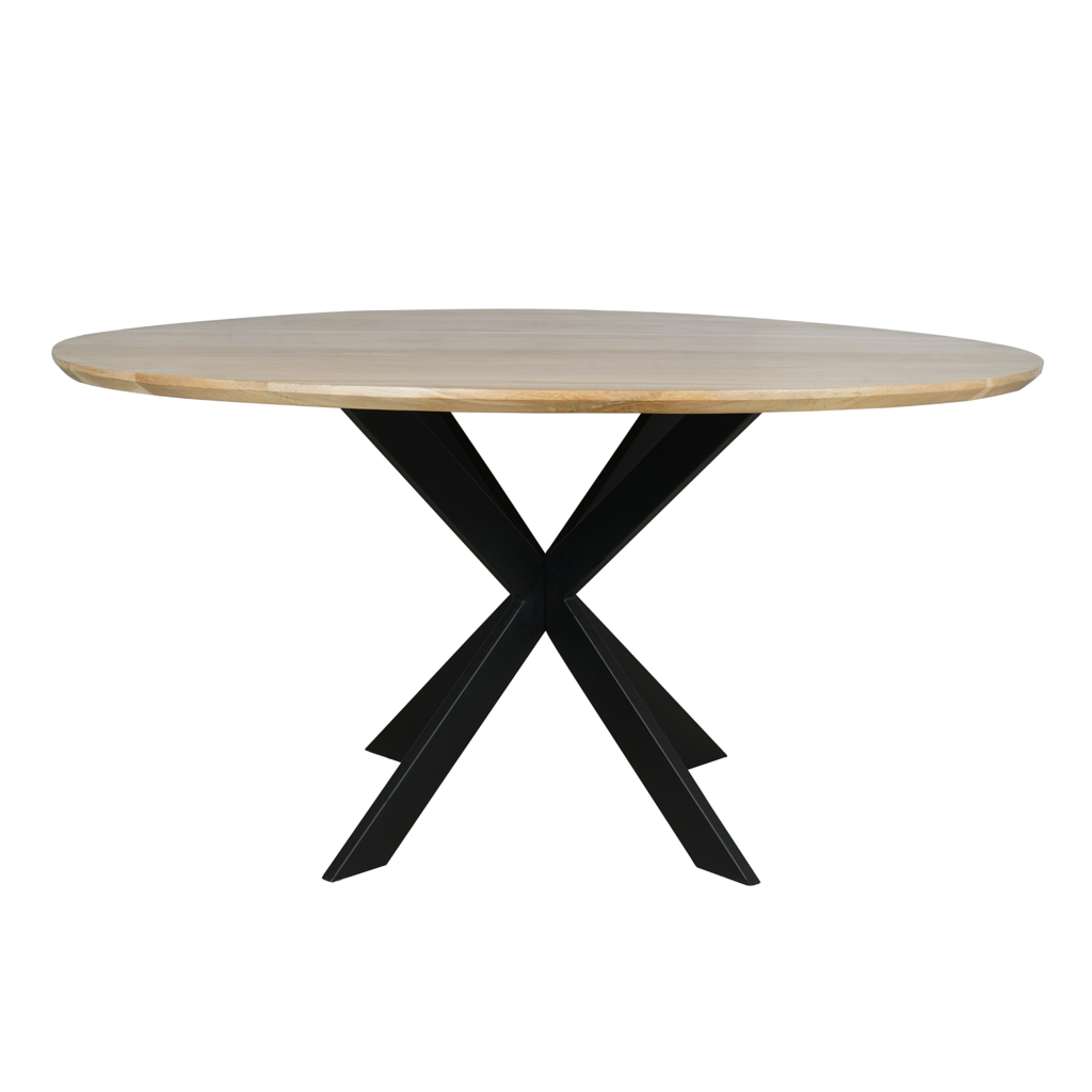 Esstisch Evoque Natur–massives FSC Eichenholz, Rund Ø110x76 cm