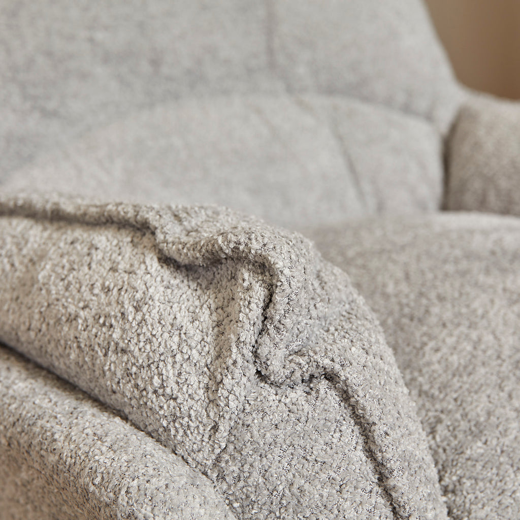 Sessel Vera Hellgrau – moderner Drehsessel mit Stoffbezug & Metallgestell, 82×95×96,5 cm