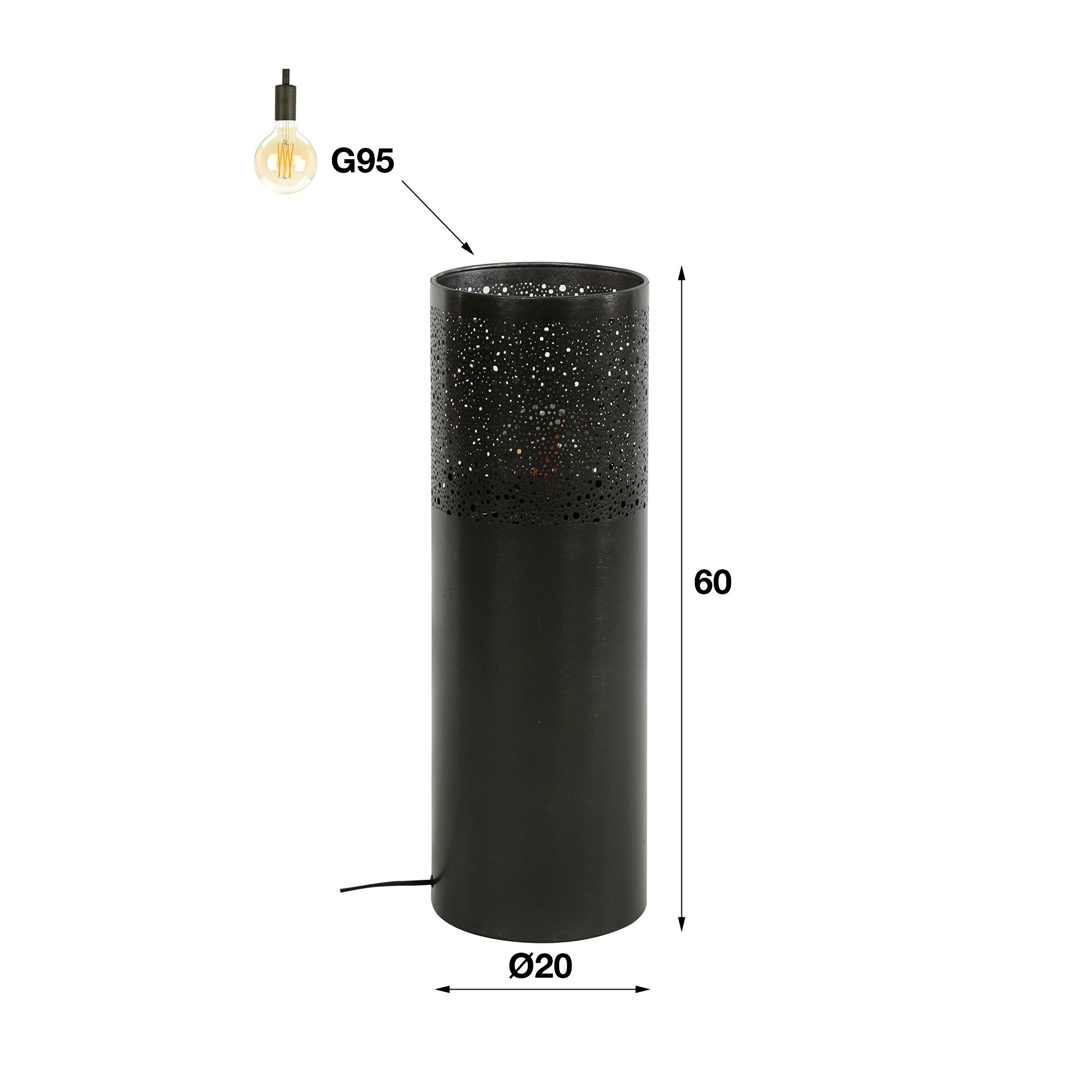 Stehleuchte – Avento Halo – Schwarz Nickel