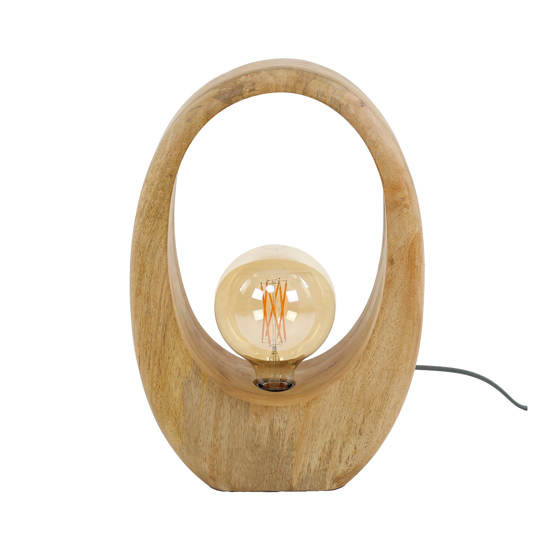 Tischleuchte – Scalea Design – Massivholz Mango natur