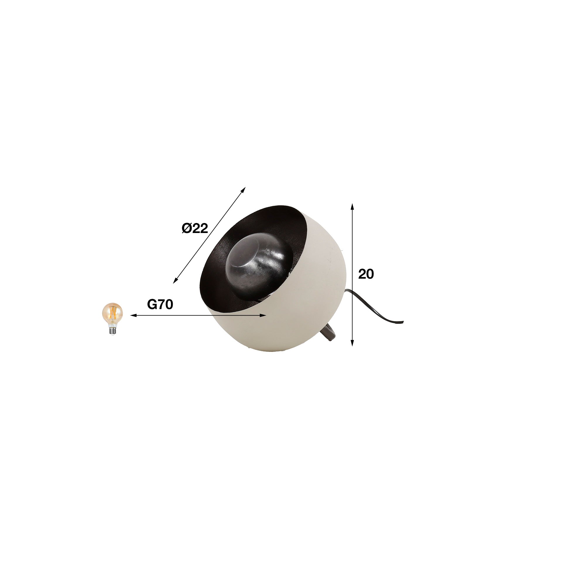 Tischleuchte – Forma Modern – Matt beige