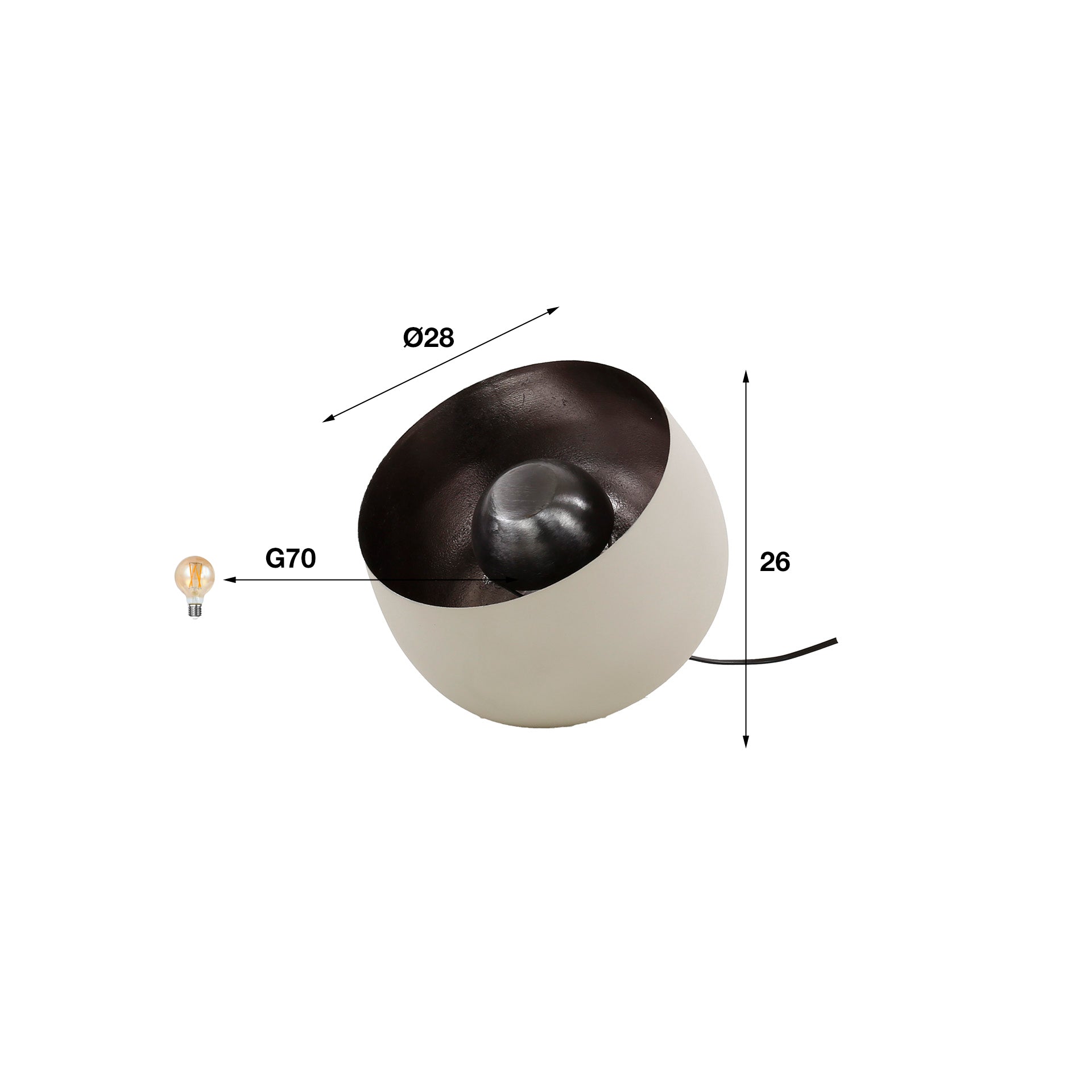 Tischleuchte – Calda Studio – Matt beige