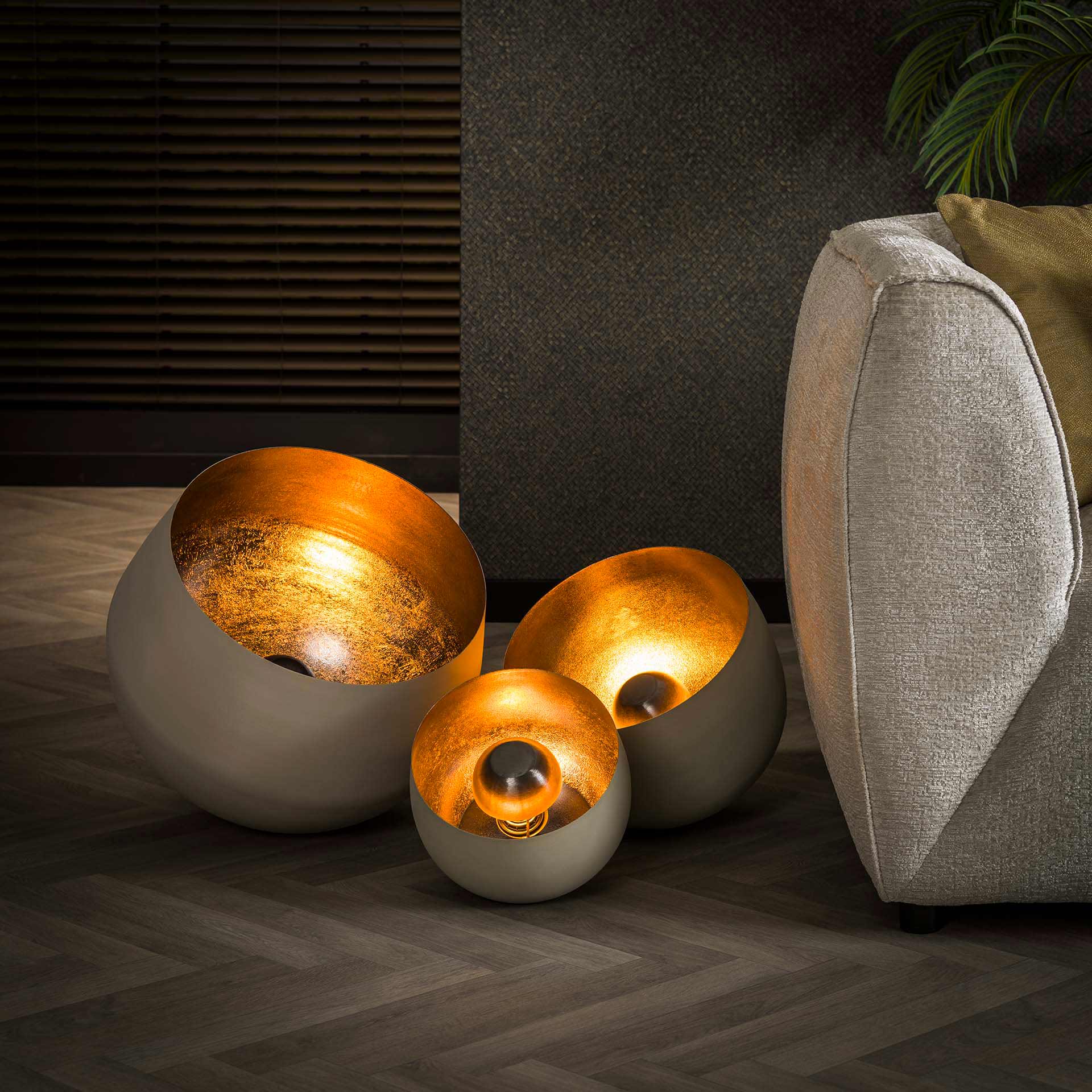 Tischleuchte – Lumina Halo – Matt beige