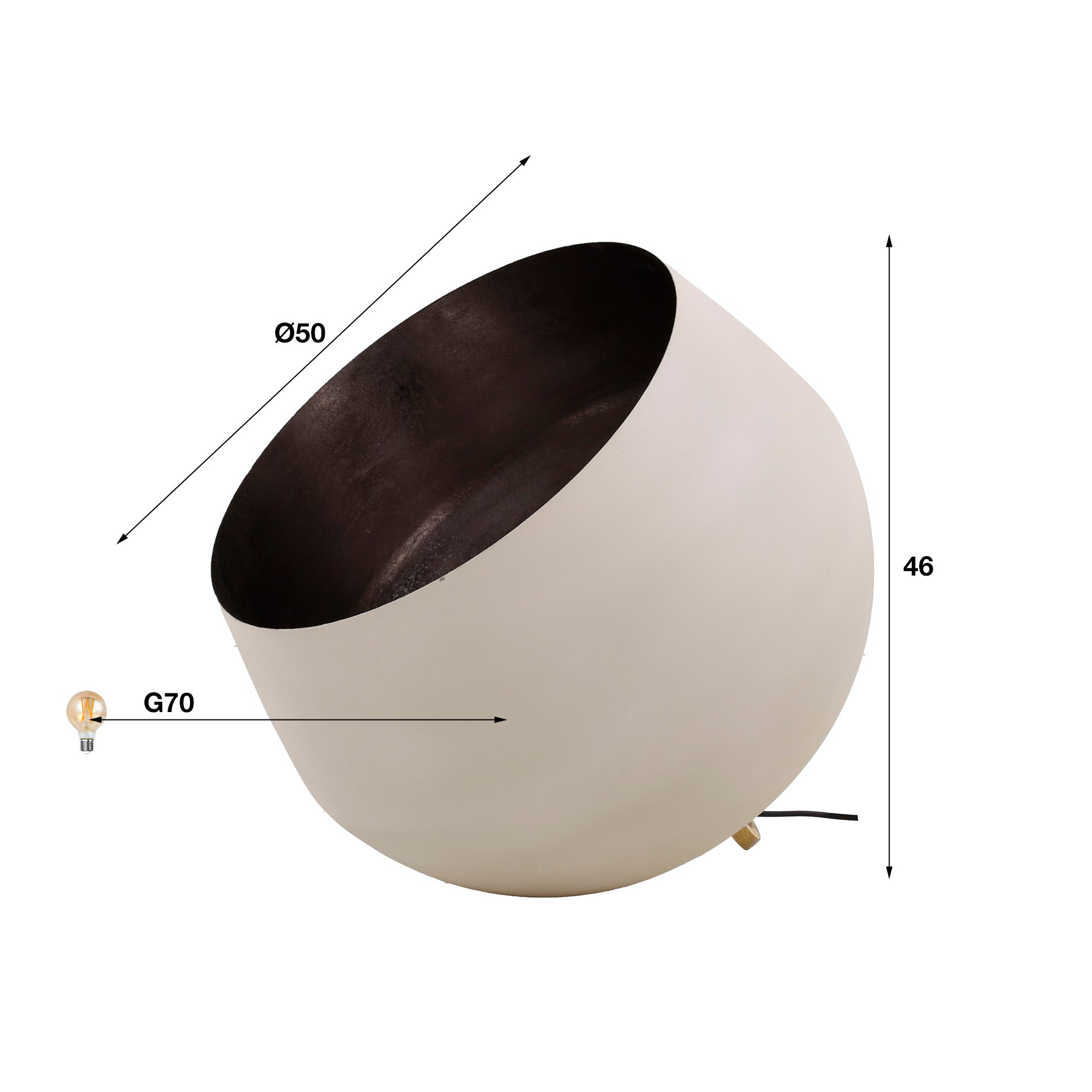 Tischleuchte – Lumina Halo – Matt beige