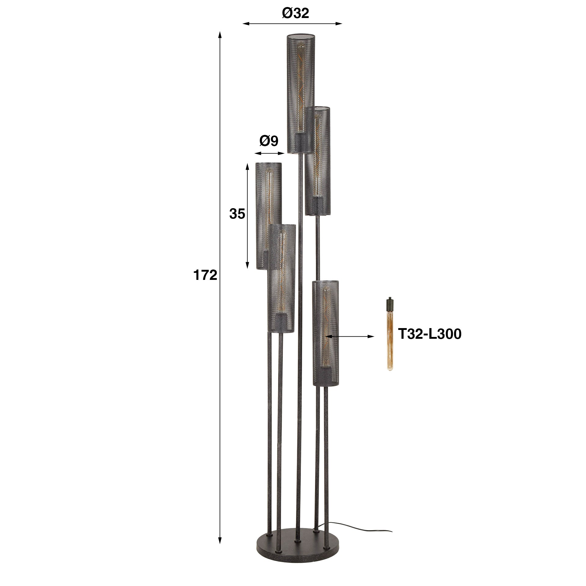 Stehleuchte – Avento Forma – Artic schwarz