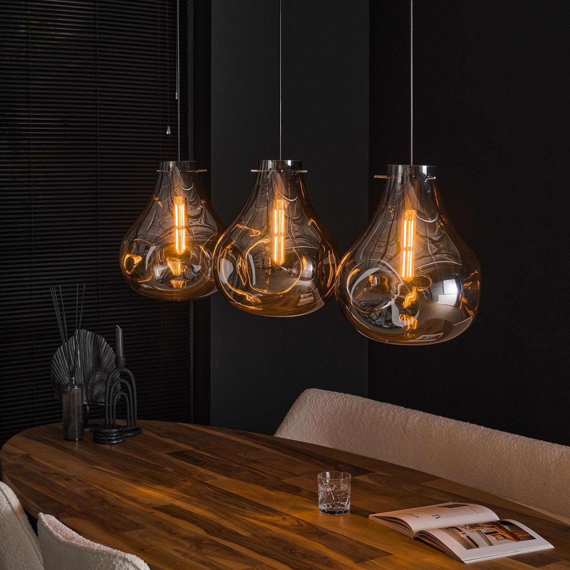 Hängeleuchte – Olivo Modern – Glas – Artic schwarz