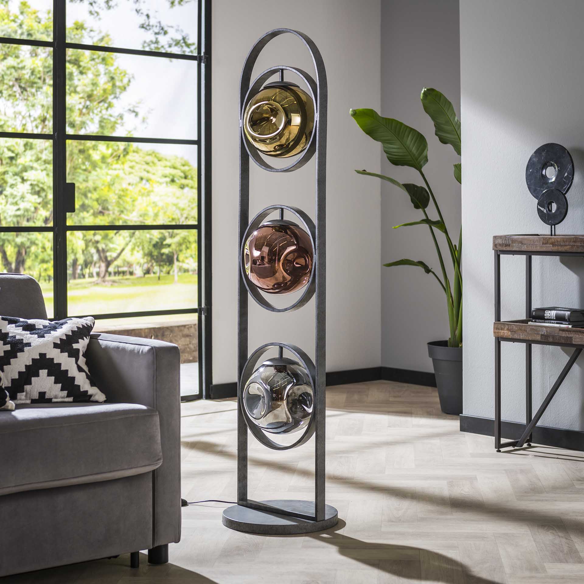 Stehleuchte – Canto Stone – Alt Silber Finish