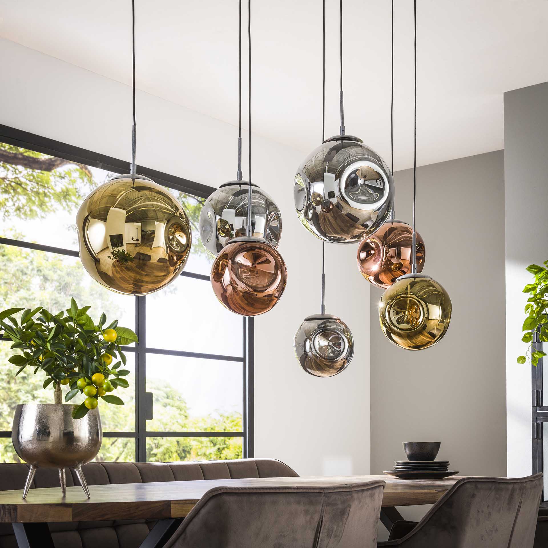 Hängeleuchte – Avani Casa – Alt Silber Finish