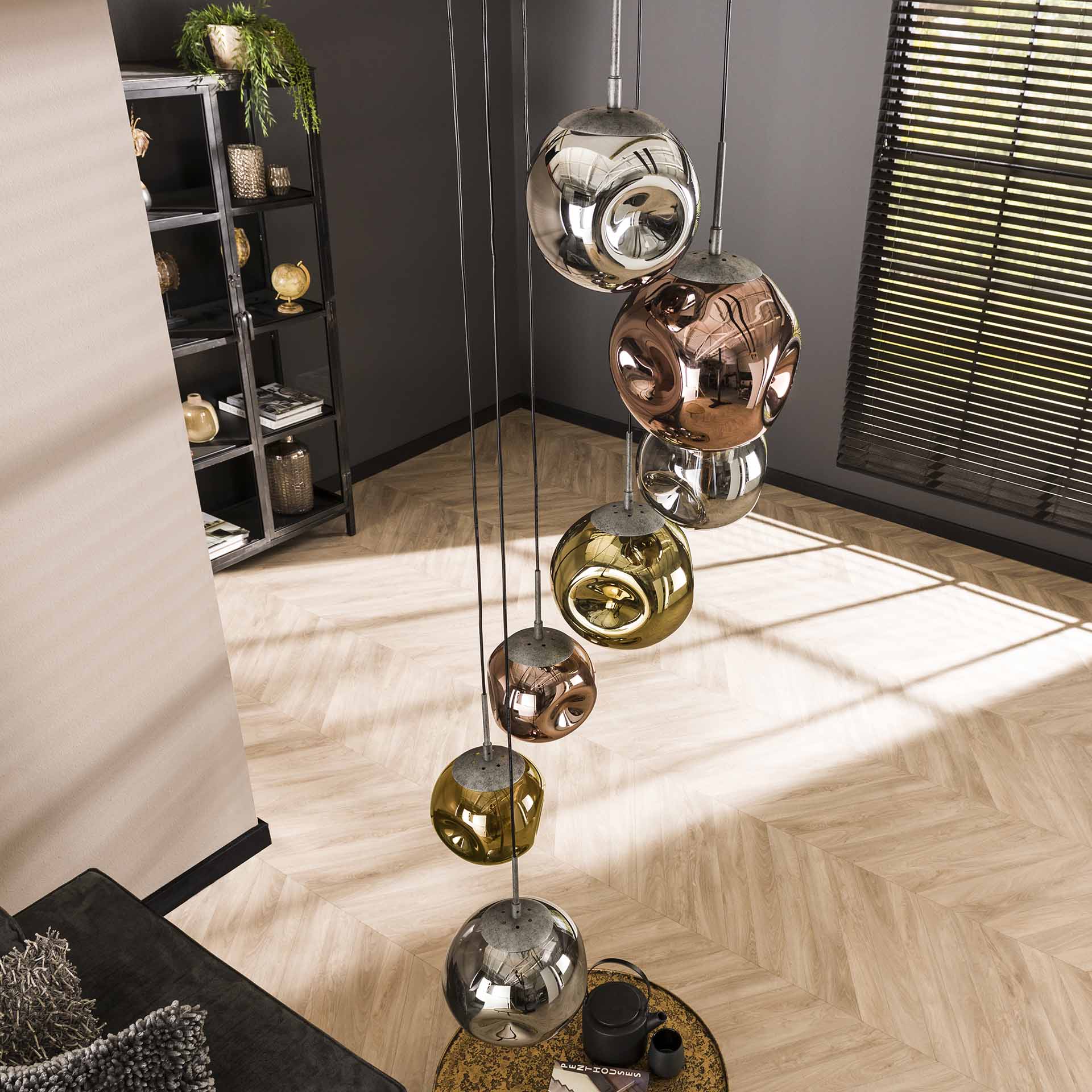 Hängeleuchte – Linea Origin – Alt Silber Finish