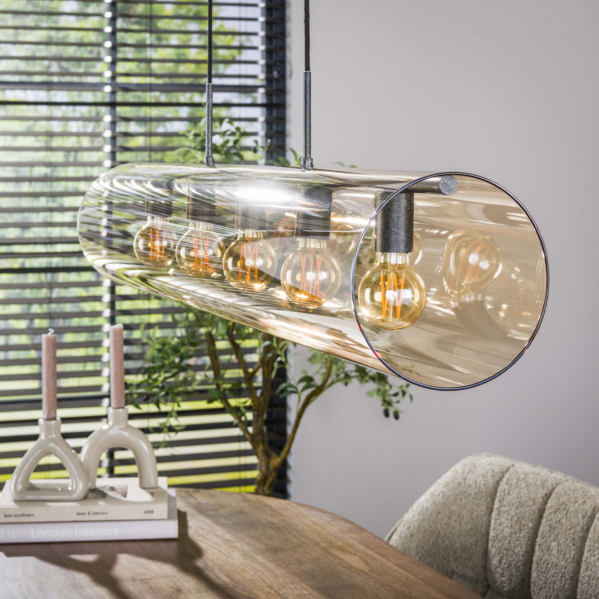 Hängeleuchte – Aria Loft – Glas – Artic schwarz