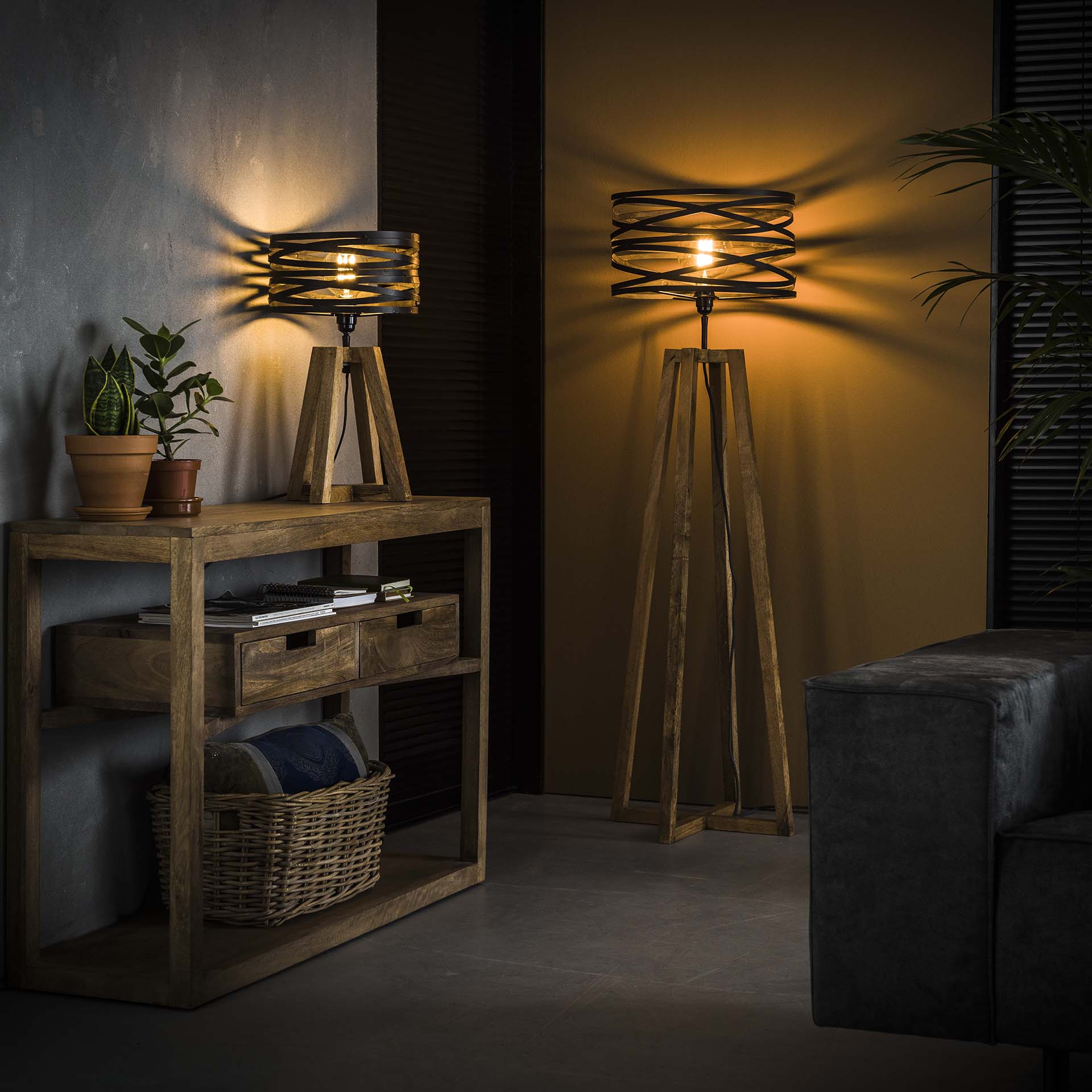 Tischleuchte – Modena Noir – Slate grey