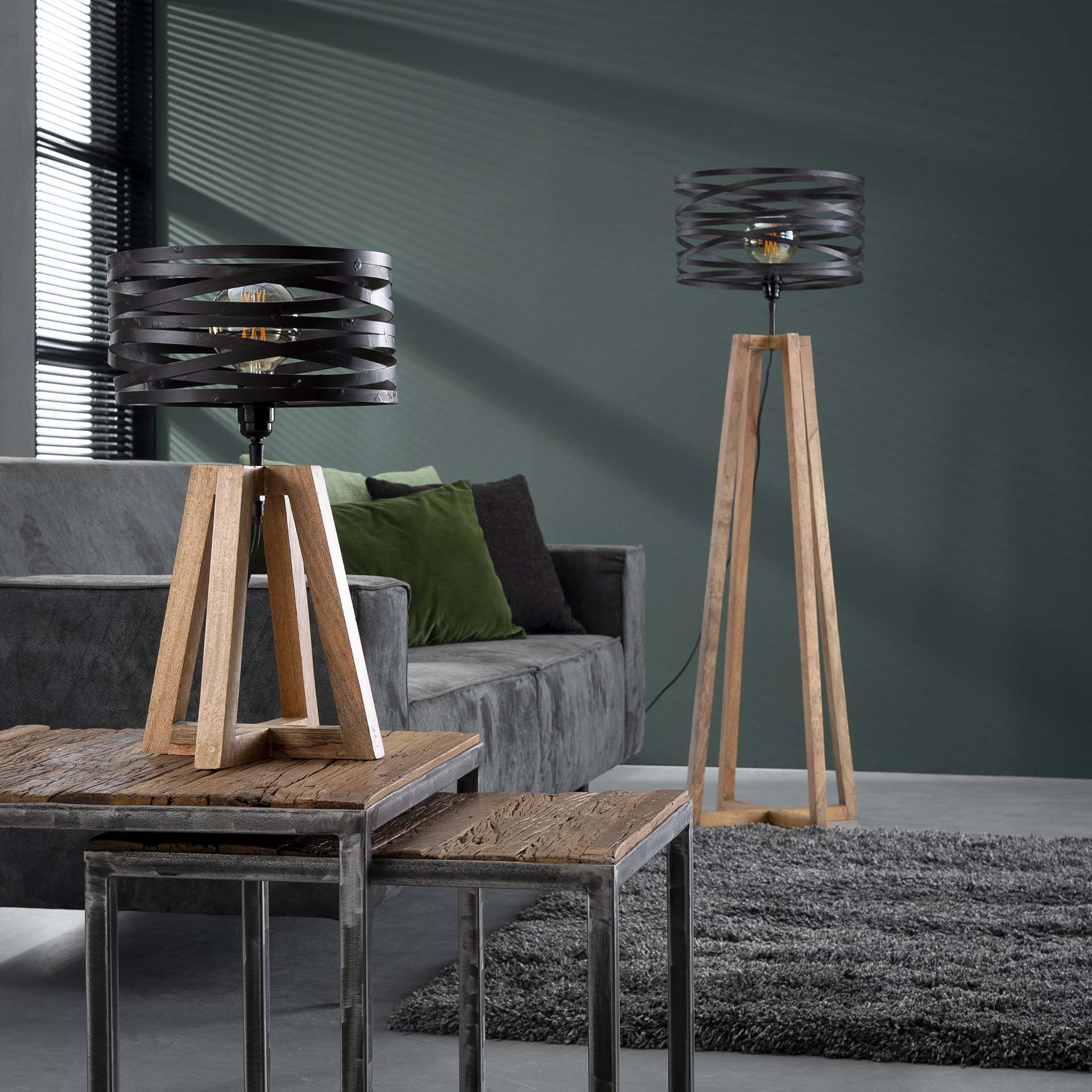 Tischleuchte – Modena Noir – Slate grey
