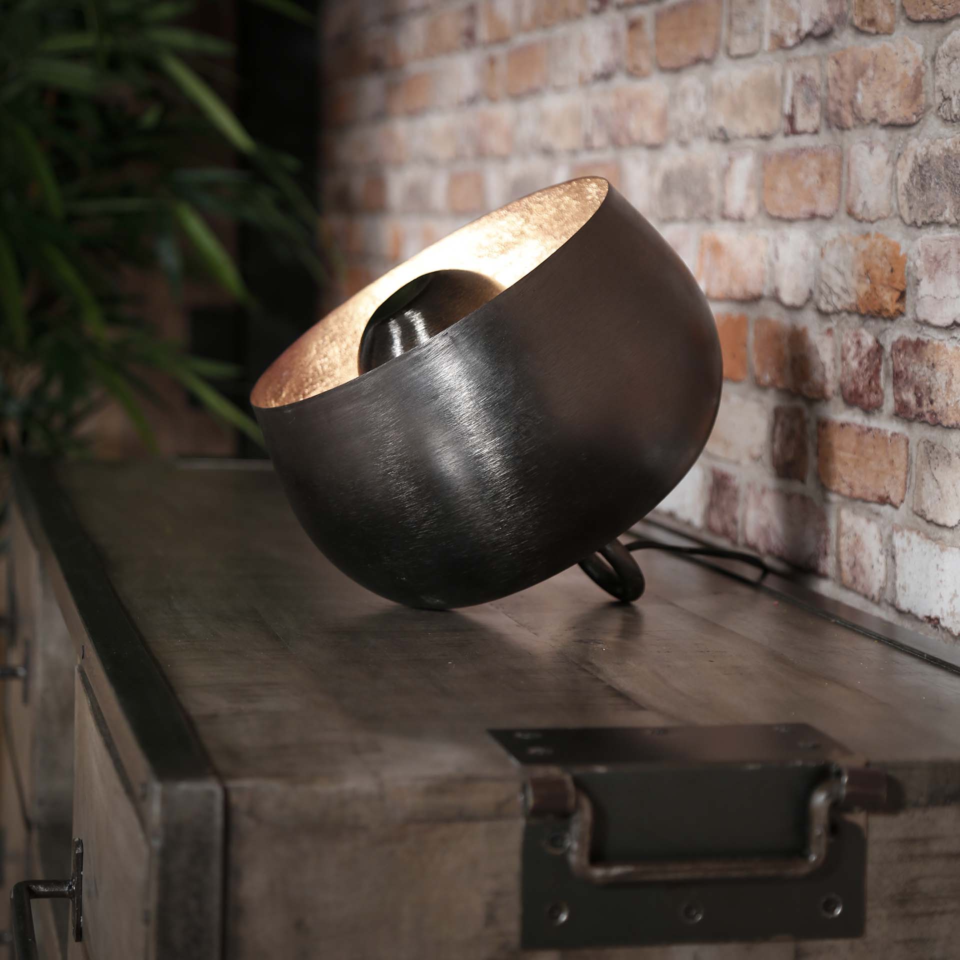 Tischleuchte – Aurora Stone – Schwarz Nickel
