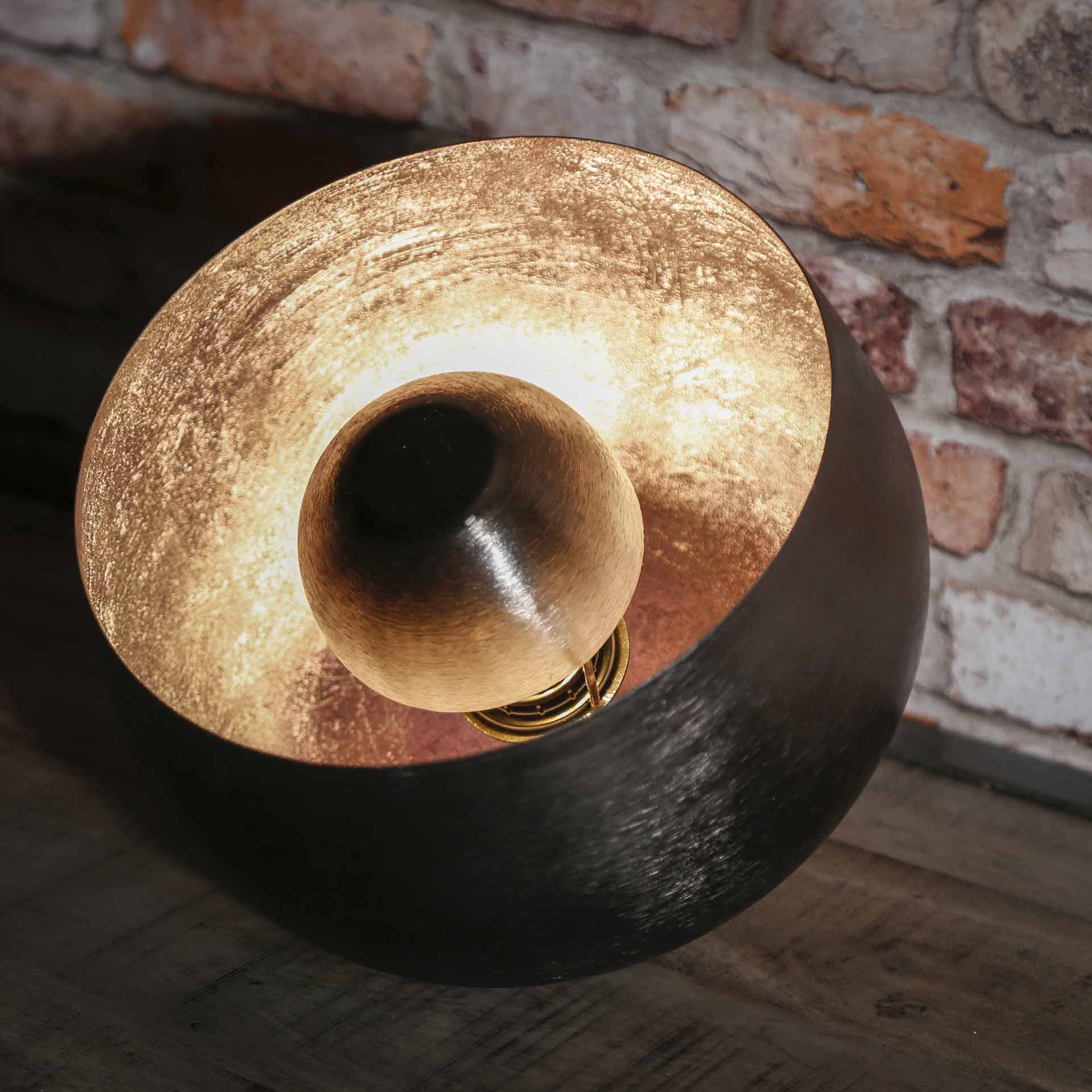 Tischleuchte – Aurora Stone – Schwarz Nickel