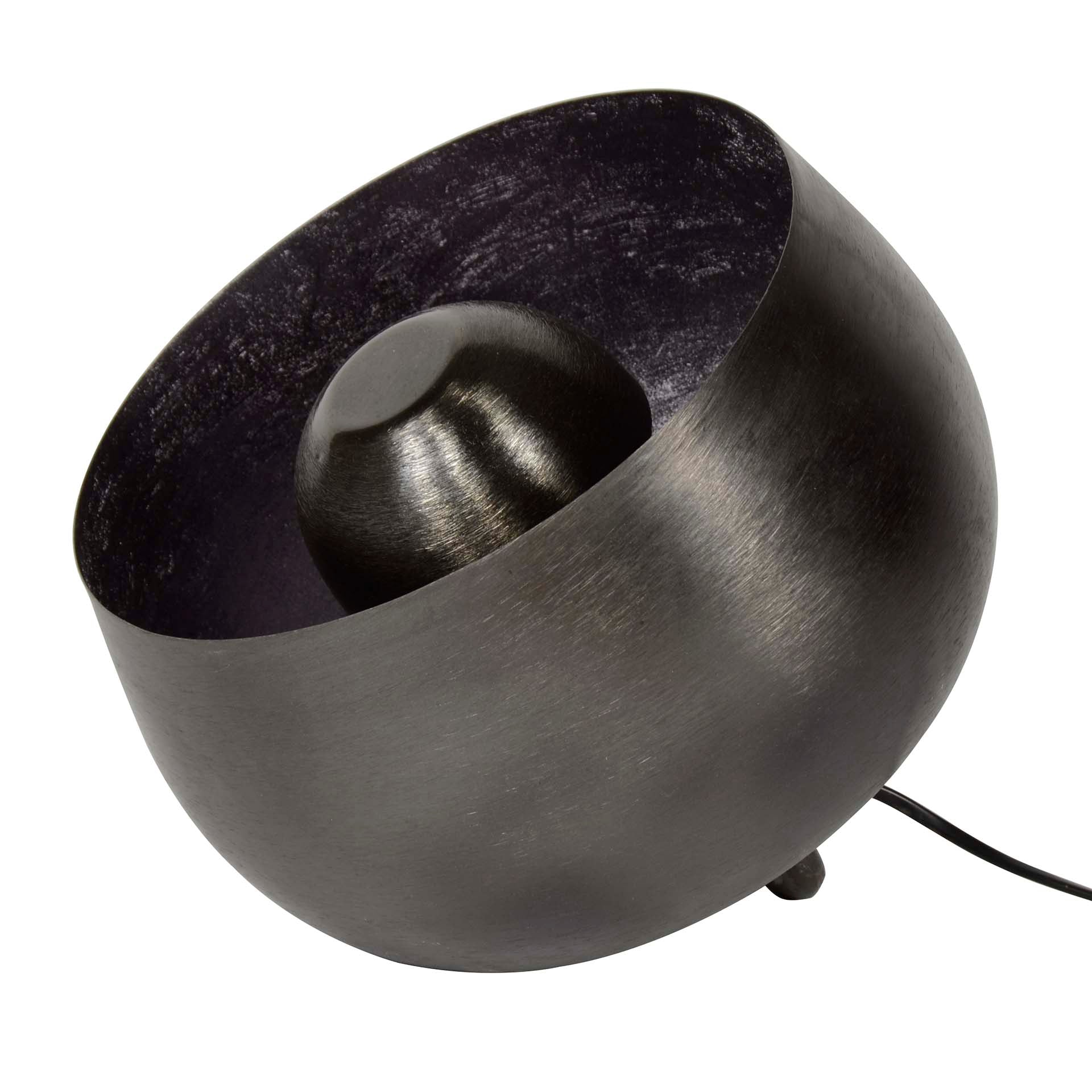 Tischleuchte – Aurora Stone – Schwarz Nickel