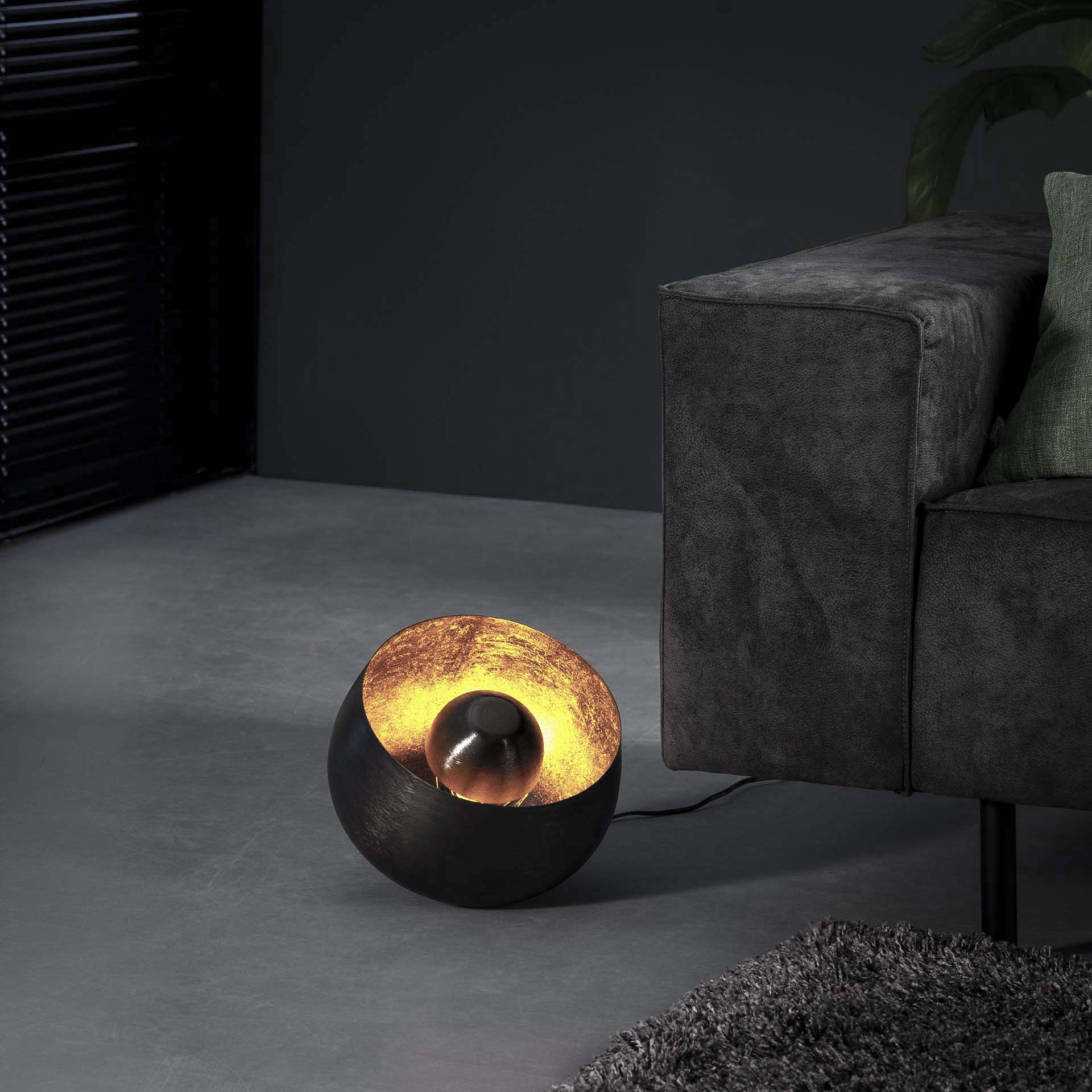 Tischleuchte – Aurora Stone – Schwarz Nickel