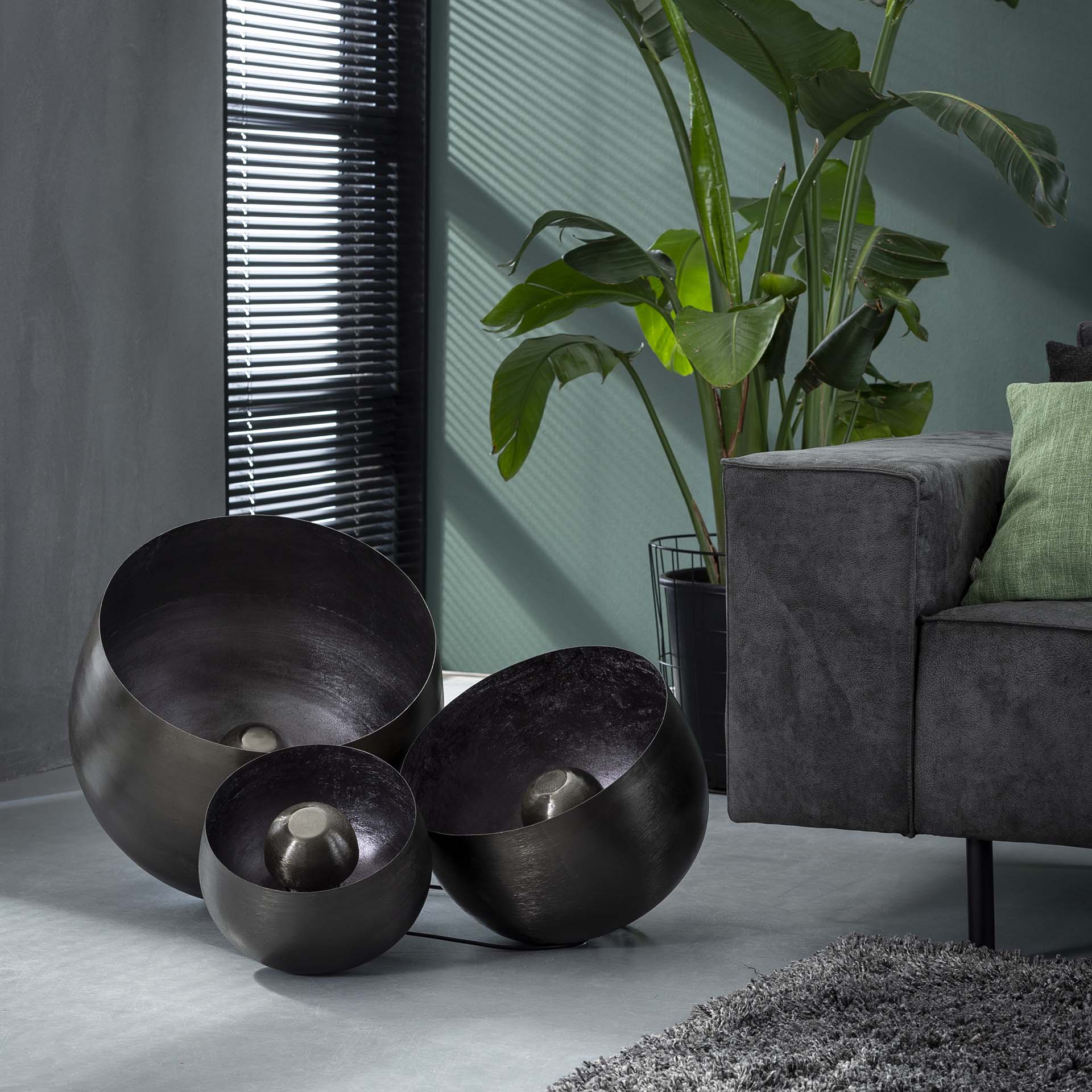 Tischleuchte – Fiora Edge – Schwarz Nickel