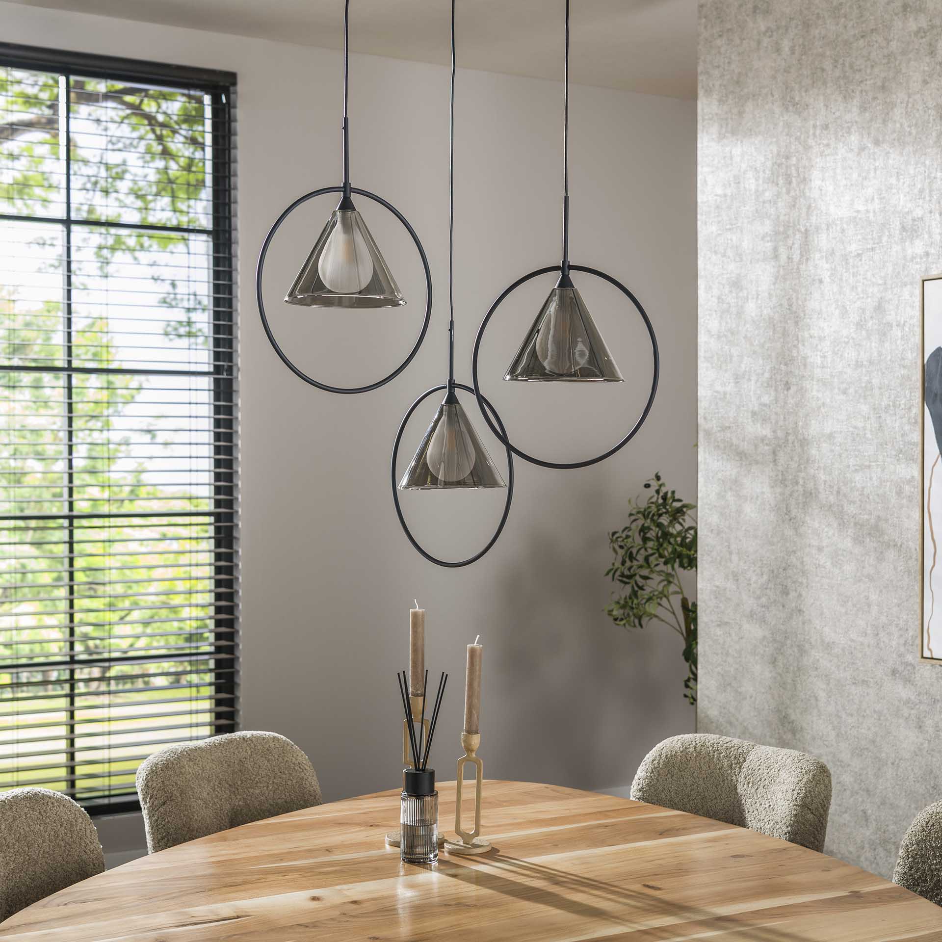 Hängeleuchte – Aureo Prime – Glas – Smoke grey glass