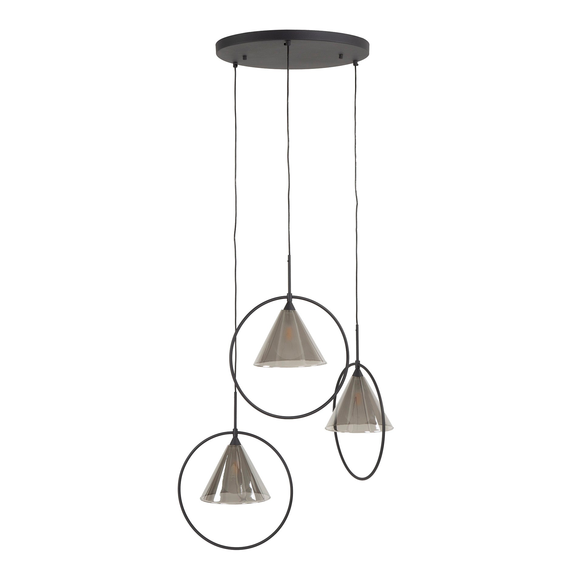 Hängeleuchte – Aureo Prime – Glas – Smoke grey glass