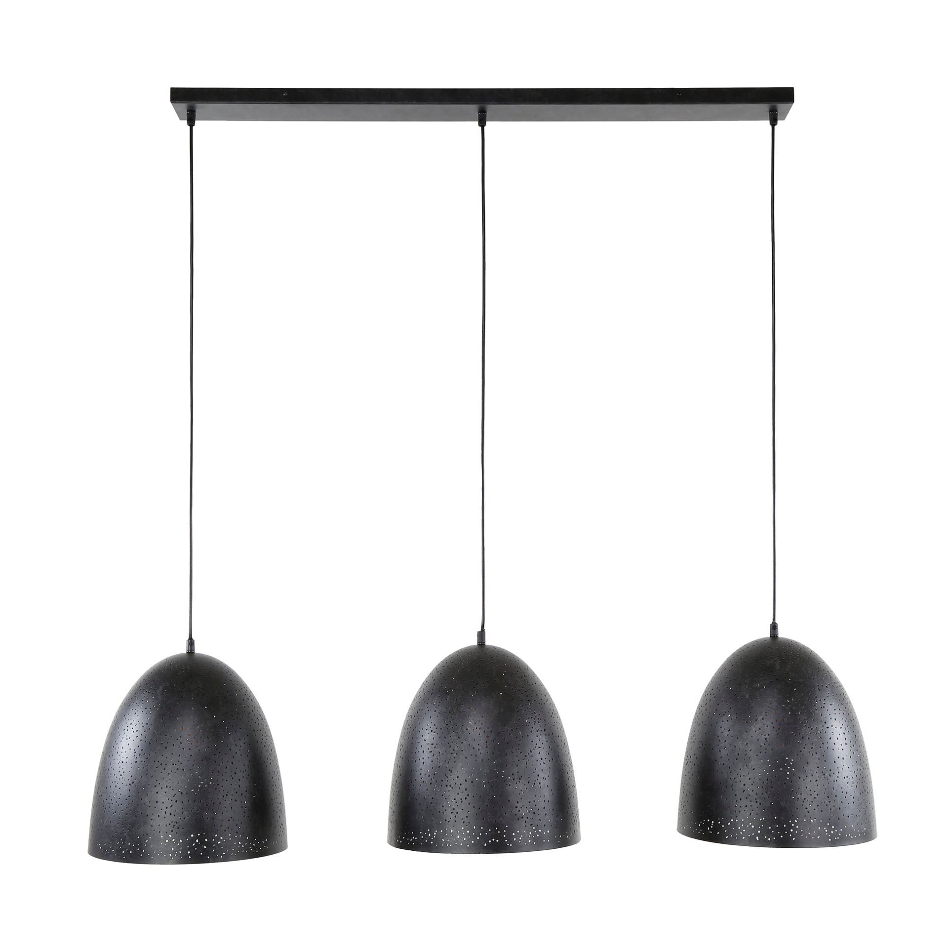 Hängelampe Kosmos Vetro 3L 120×30×150 cm – Metall Anthrazit